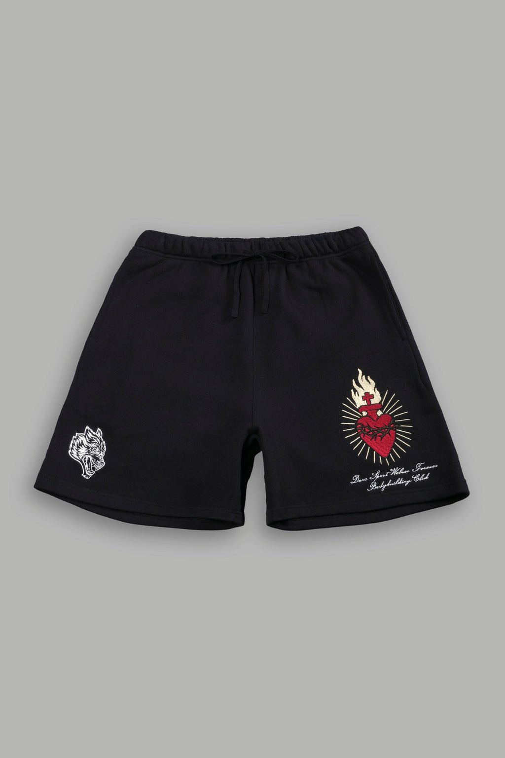 Doomed Love Post Lounge Sweat Shorts in Black — imagem 1