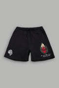 Doomed Love Post Lounge Sweat Shorts in Black — imagem 1