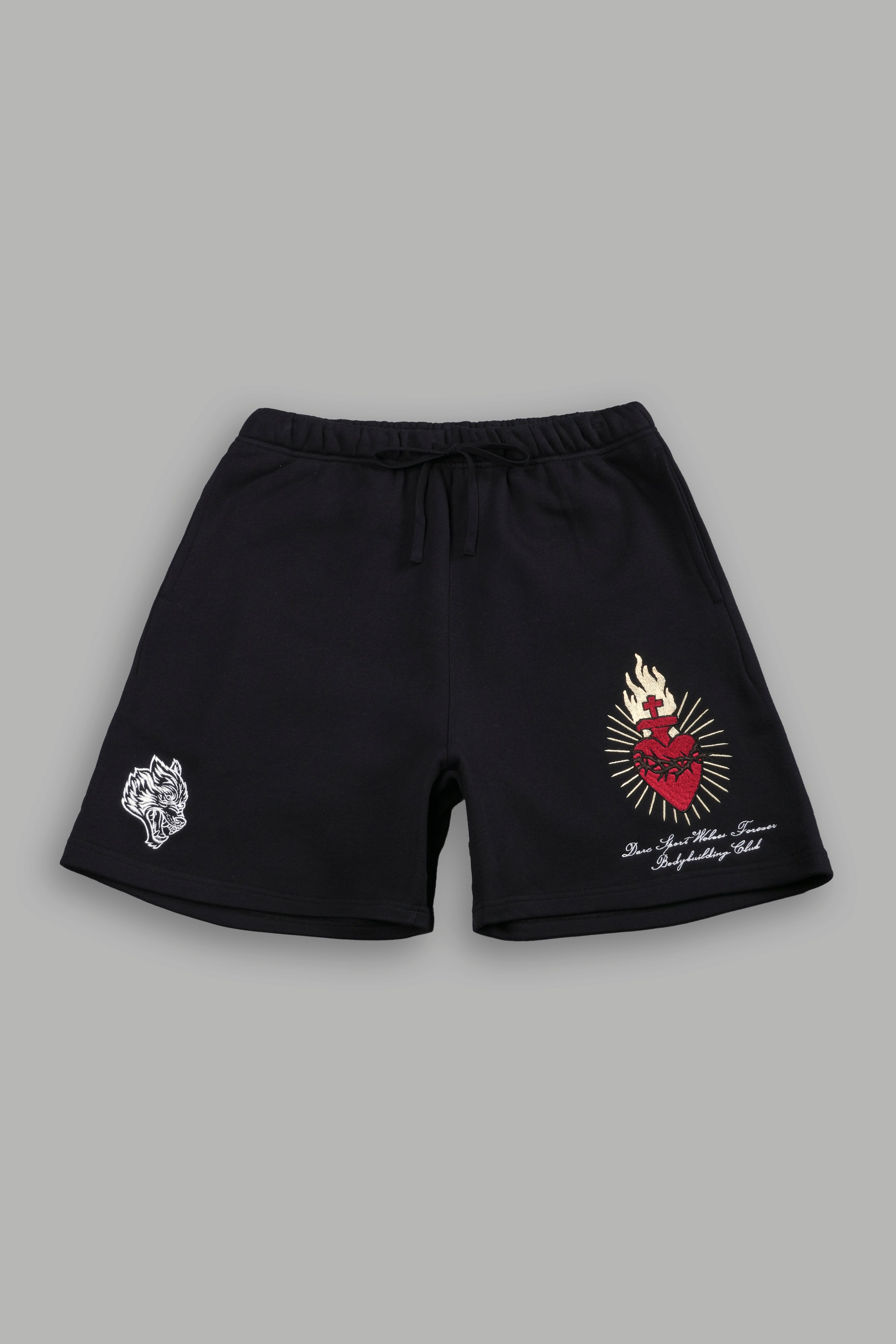 Doomed Love Post Lounge Sweat Shorts in Black — imagem 1