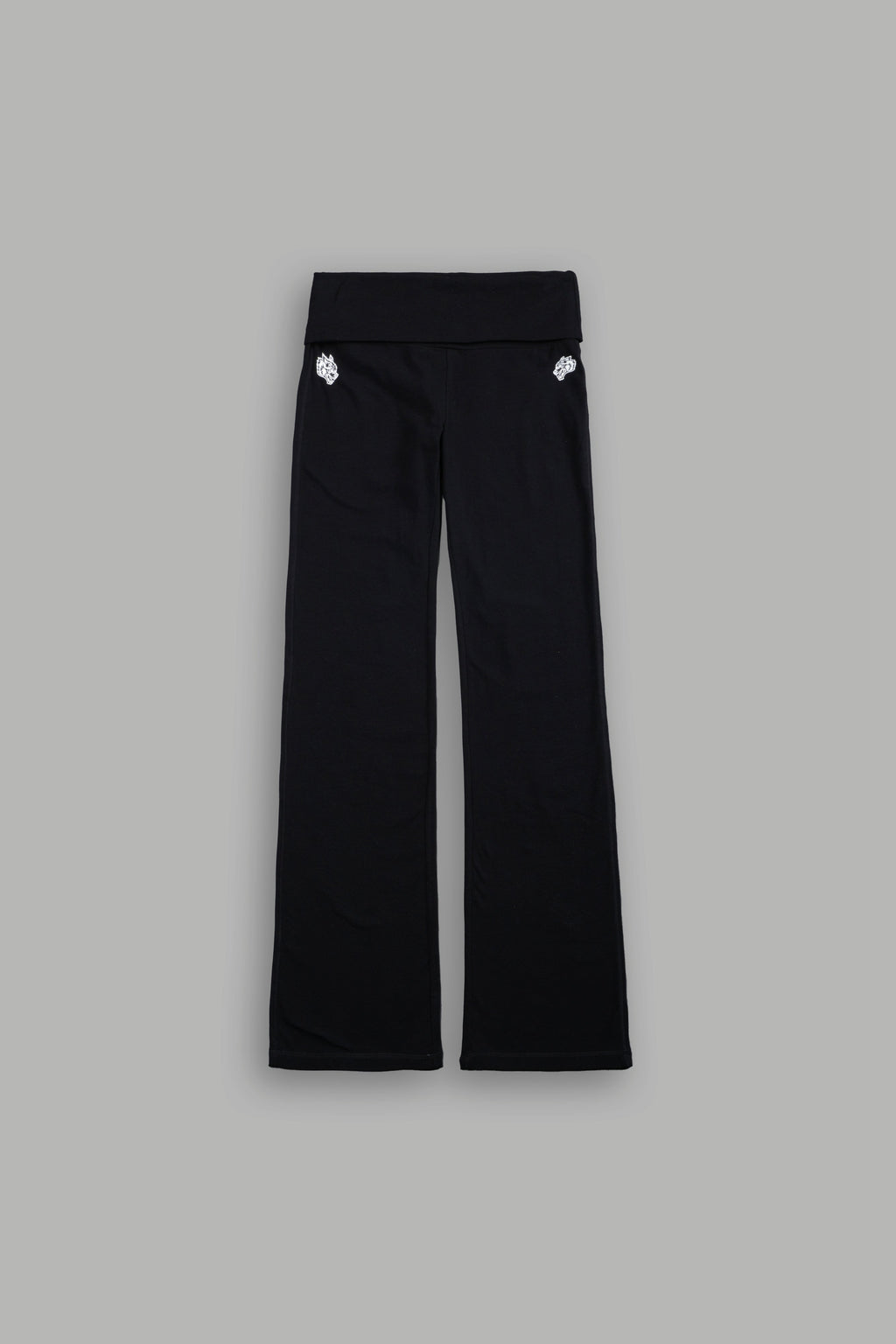 Wolves Pyramid Romy Foldover Pants in Black — imagem 6