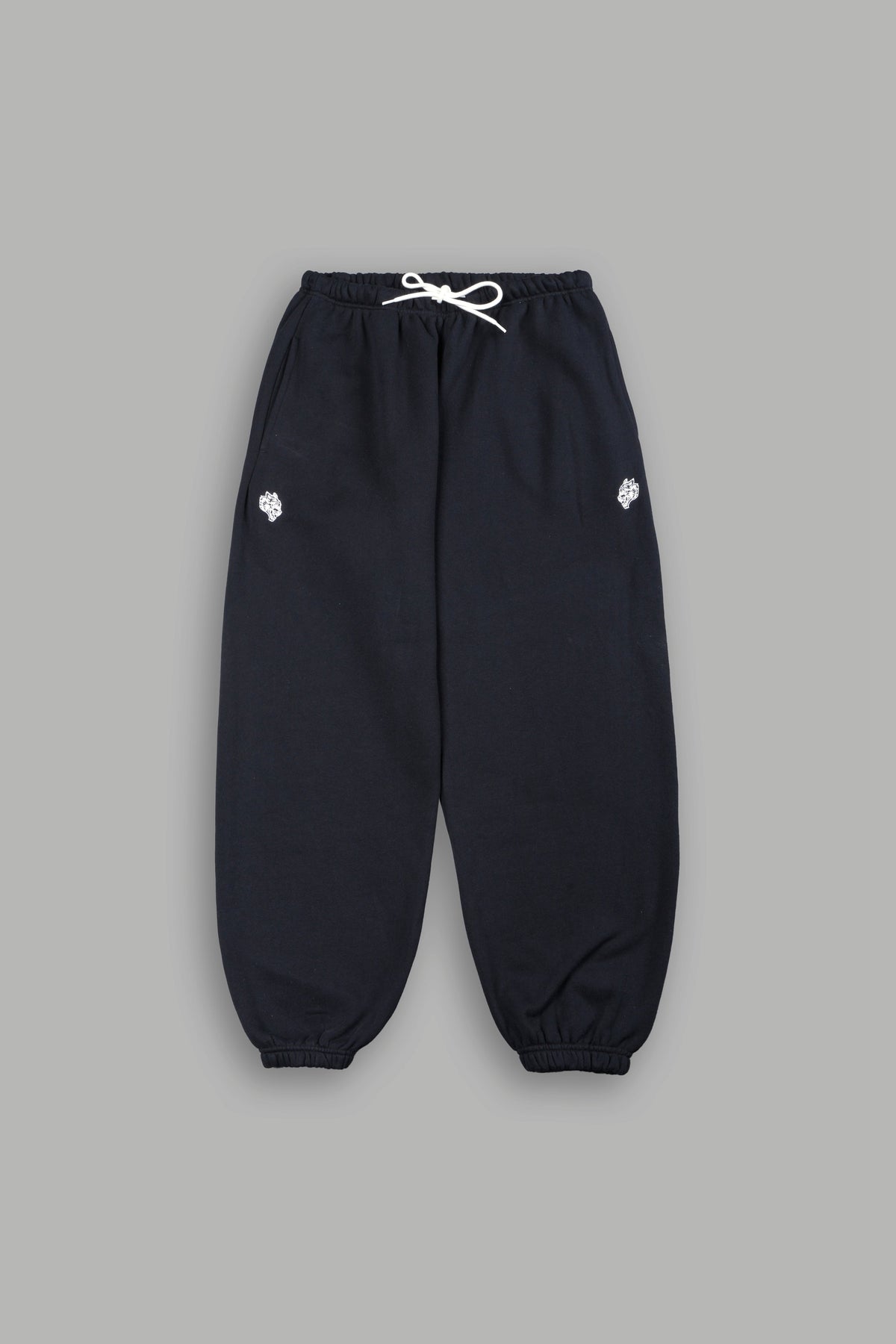Dual Wolf Lightweight Lounger Sweat Pants In Black — imagem 7