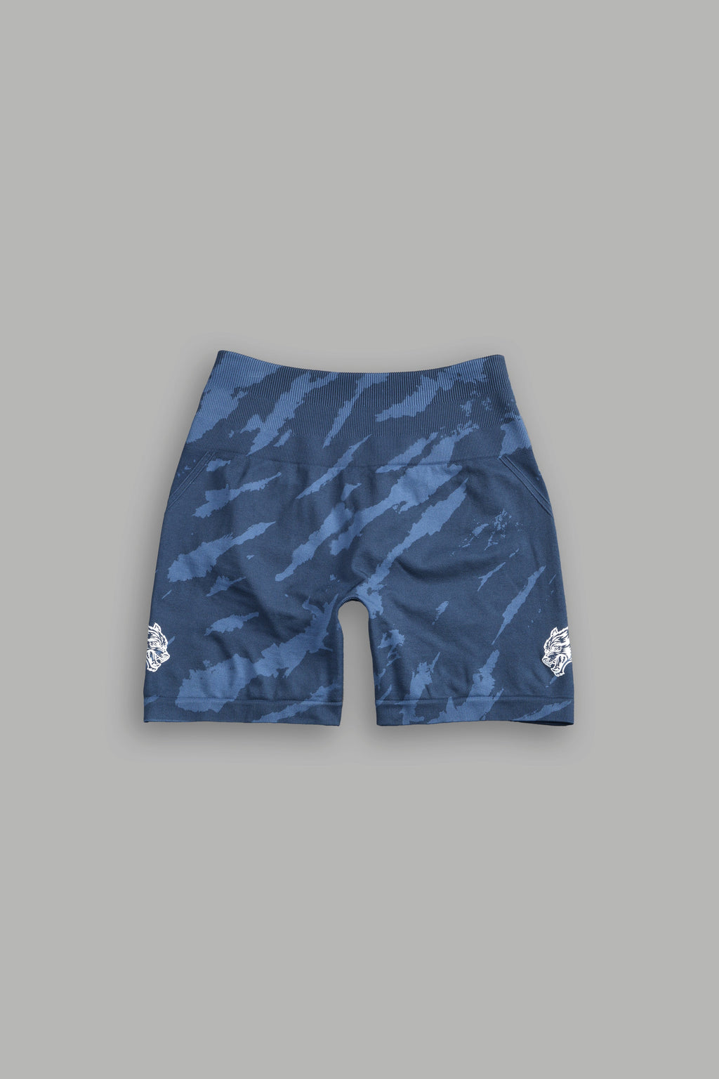Dual Wolf Everson Seamless "Huxley" Shorts in Ocean Blue Native Camo — imagem 3
