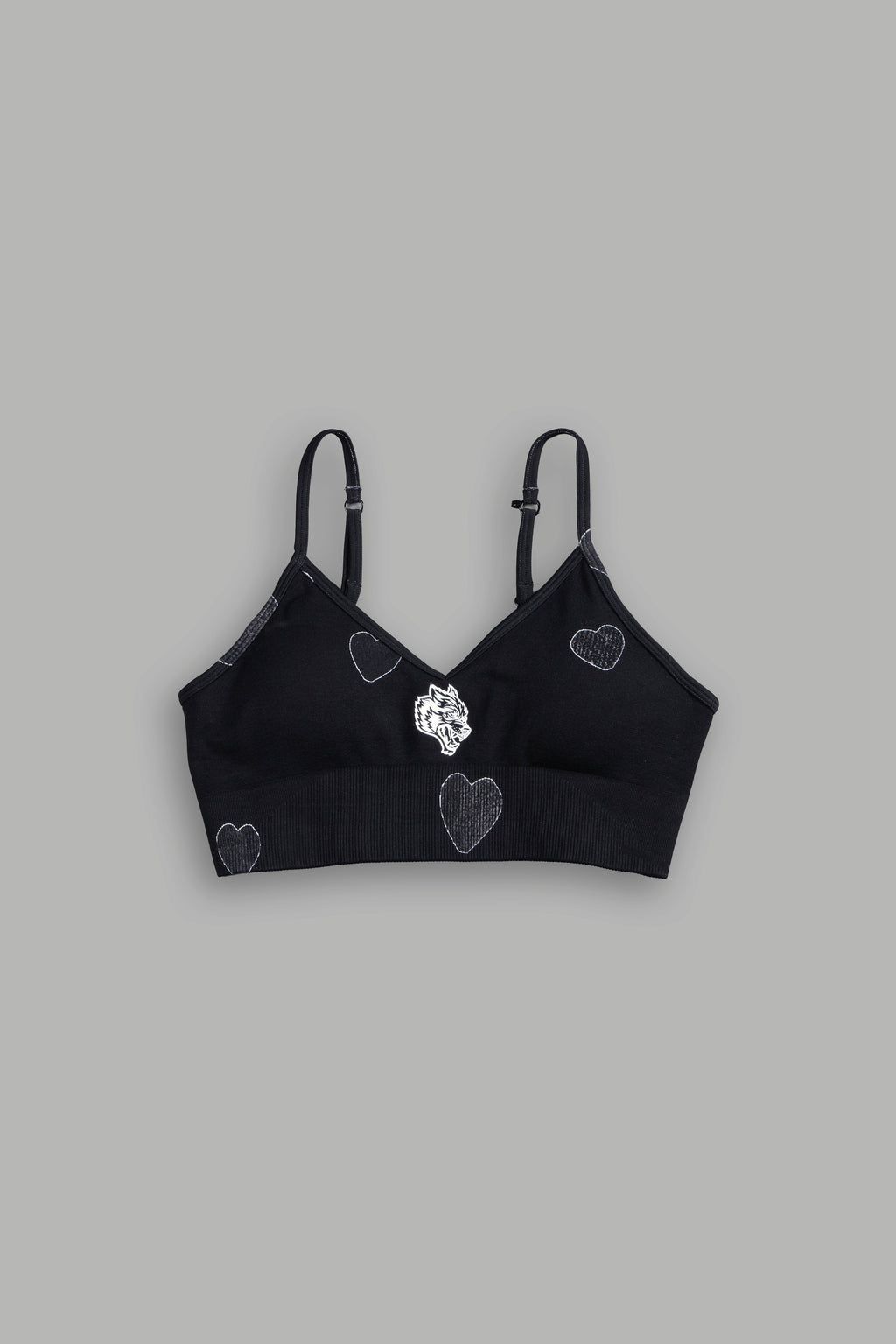 Her Energy "Everson" Seamless Sports Bra in Heart Candy Black — imagem 5