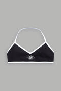 Her Pact Lana Halter Energy Bra in Black — imagem 1