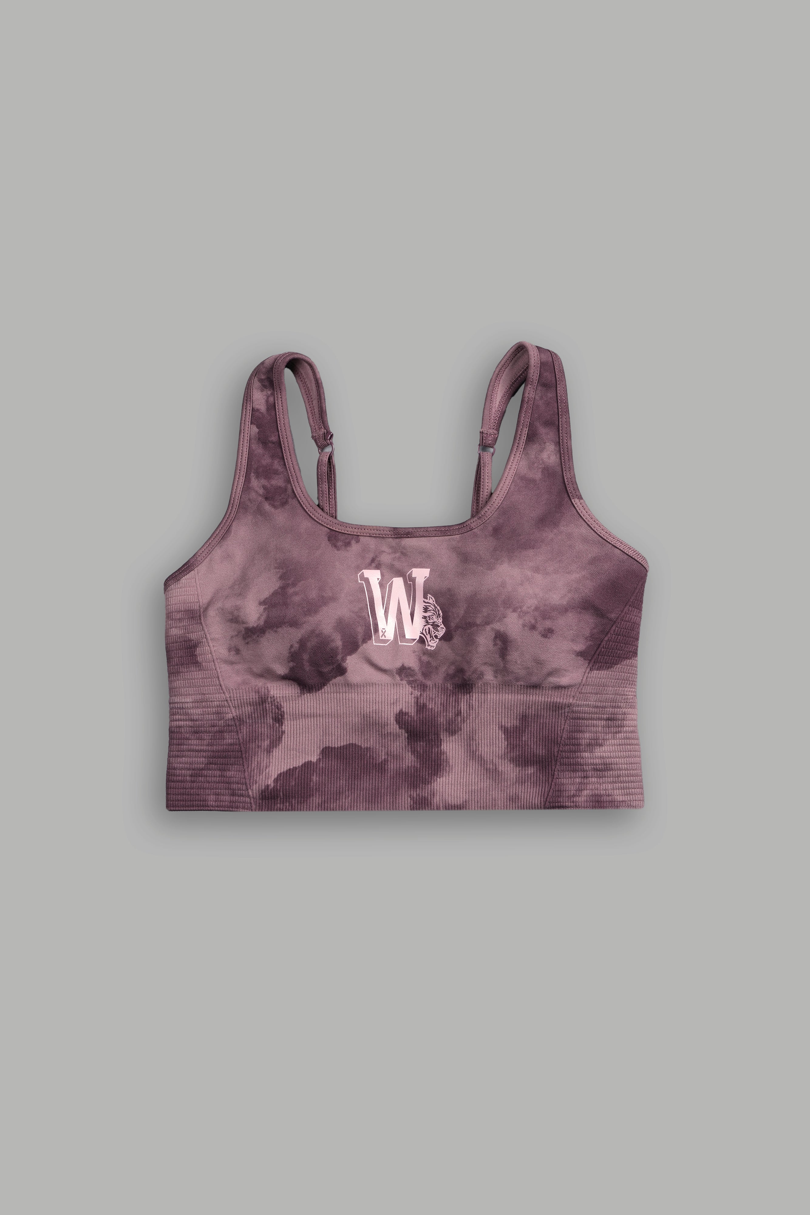 Keep On Fighting "Everson Seamless" Valencourt Bra in Jumbo Midnight Mauve Ghost Clouds — imagem 3