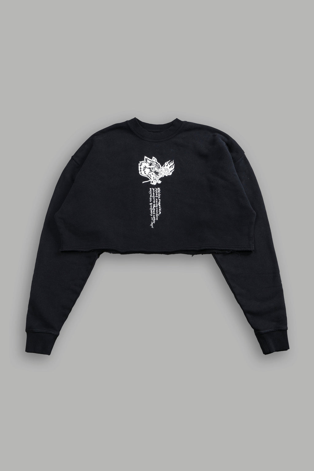 Eternal Fire London (Cropped) Crewneck in Black — imagem 4
