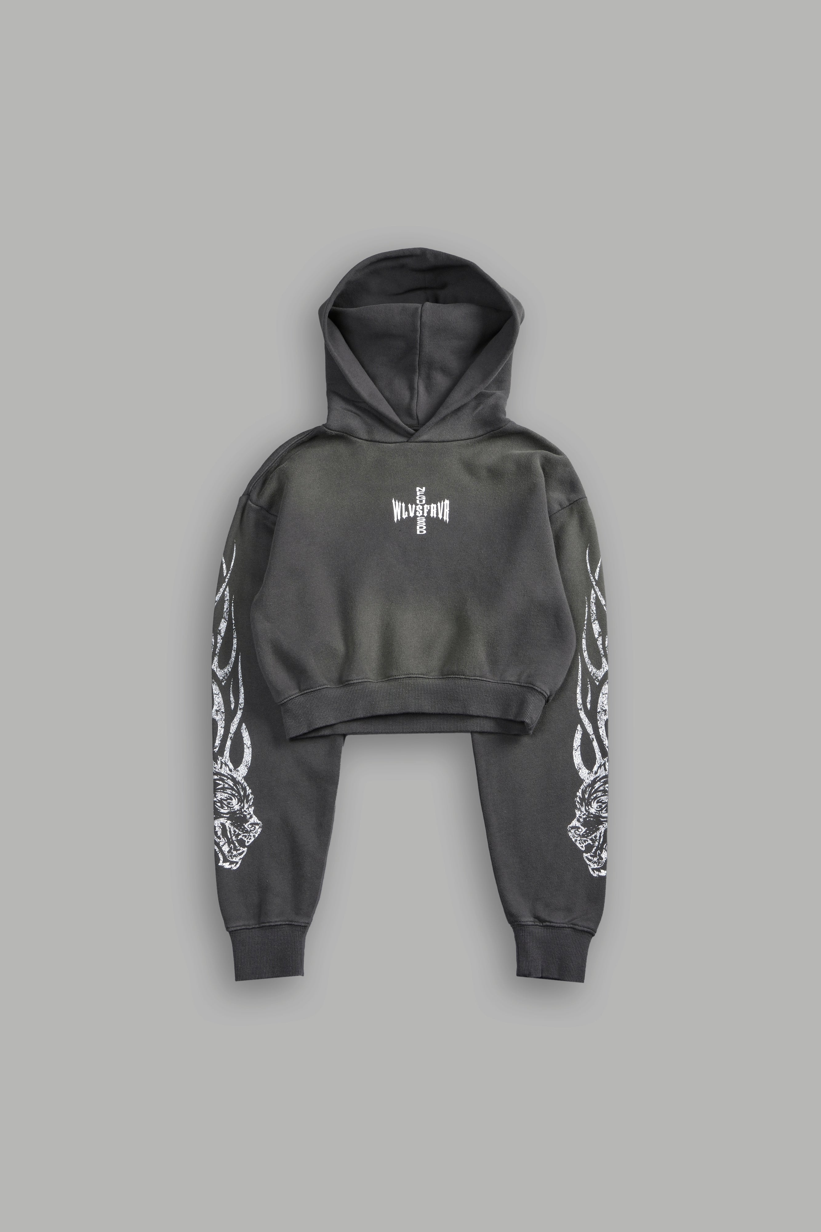 Finite Flame "Rose" She Hoodie in Wolf Gray Drift Wash — imagem 2