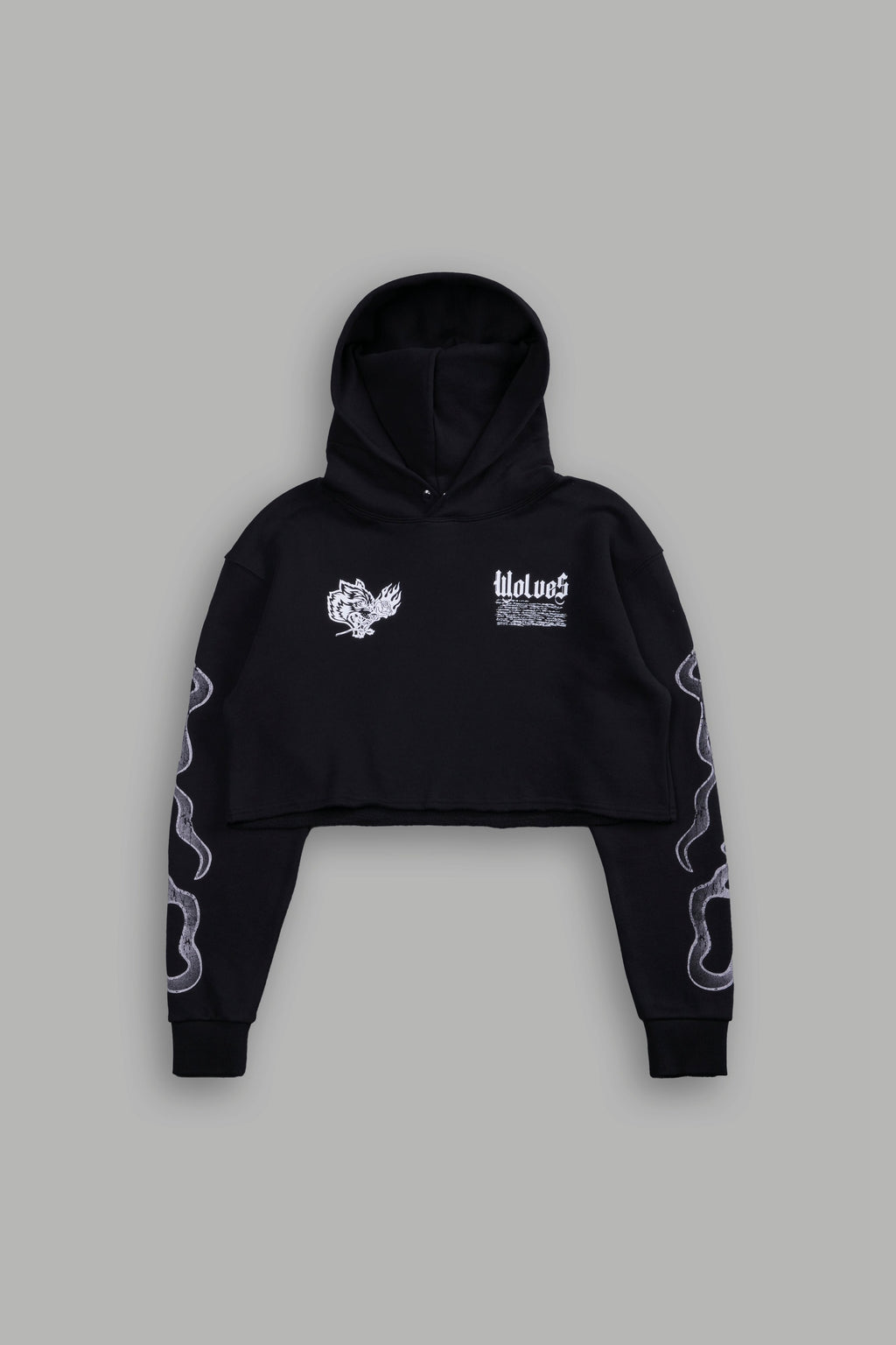 Infernal Bloom "Pierce" (Cropped) Hoodie in Black — imagem 5