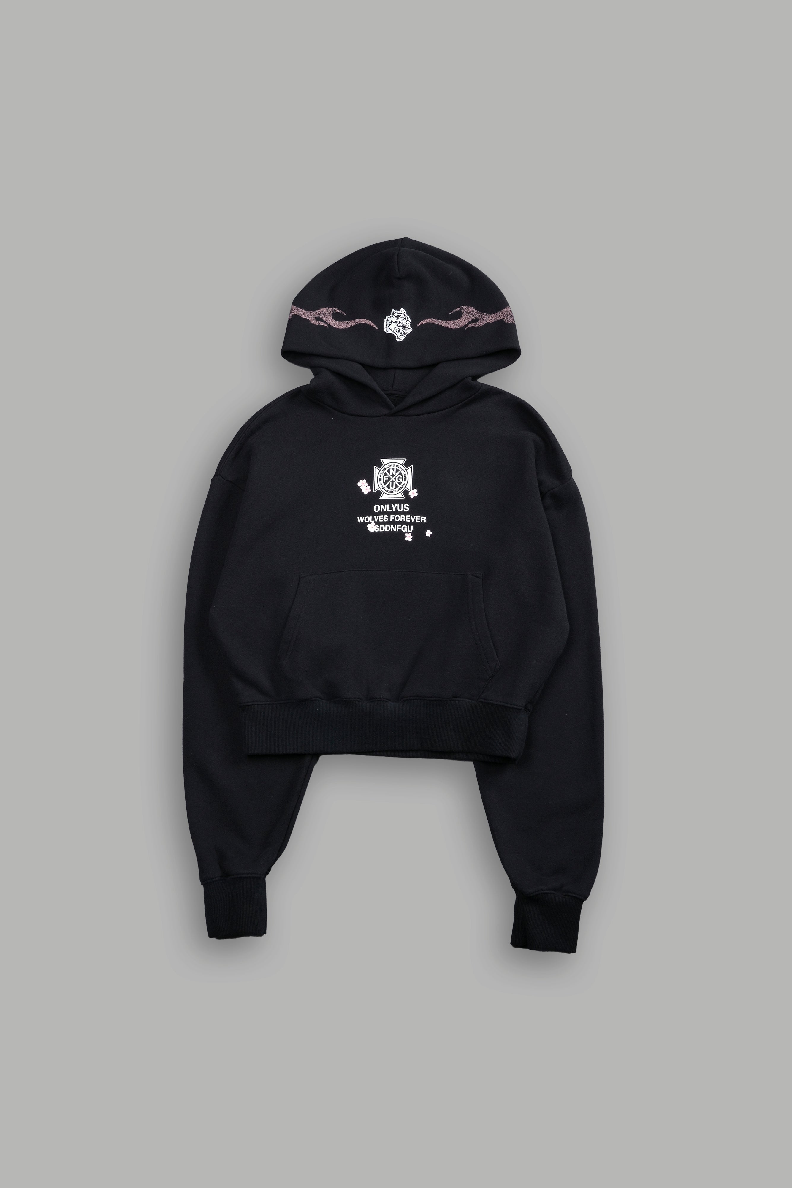 Our Fire V2 "Owen" (Cropped) Hoodie in Black — imagem 4