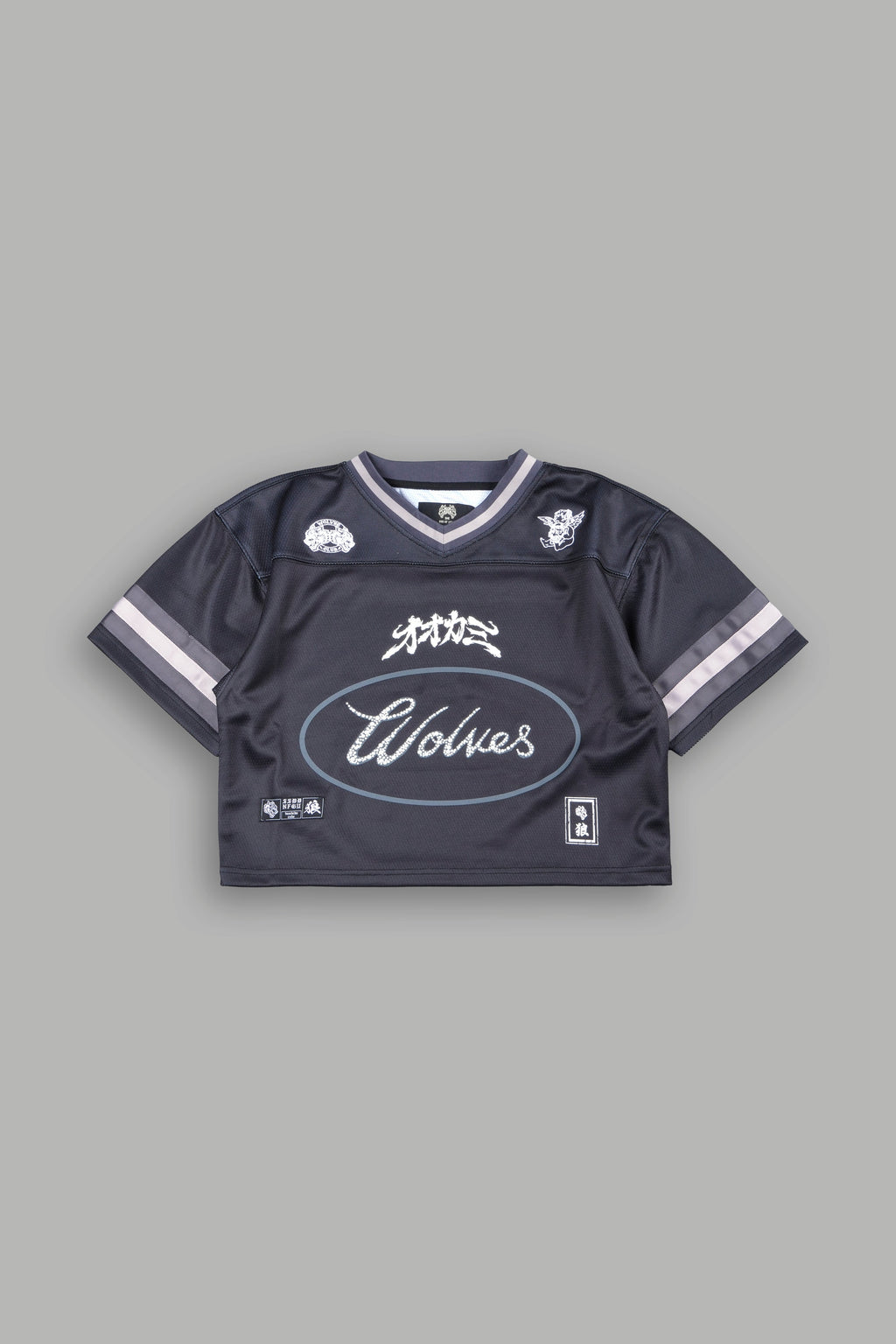 Honor She Football Crop Jersey in Black — imagem 6