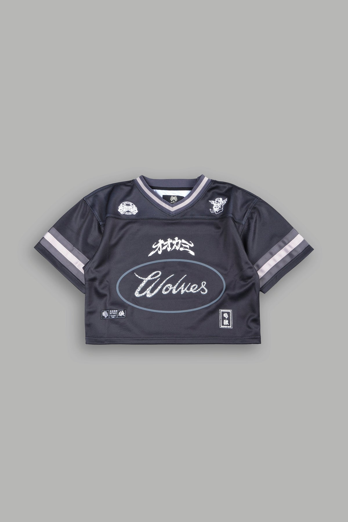 Honor She Football Crop Jersey in Black — imagem 6