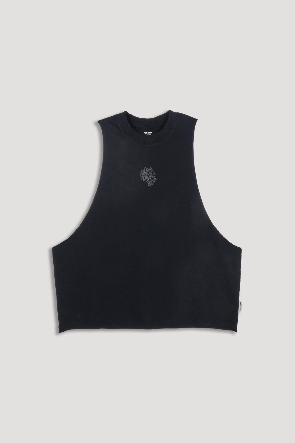 Loyalty Forever Grunge Raw Cropped "Tommy" Muscle Tee  in Black Sun Fade/Black — imagem 8