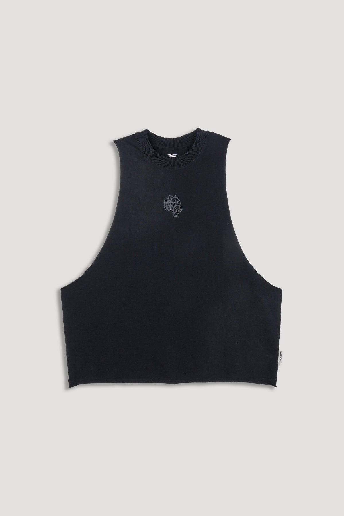 Loyalty Forever Grunge Raw Cropped "Tommy" Muscle Tee  in Black Sun Fade/Black — imagem 8