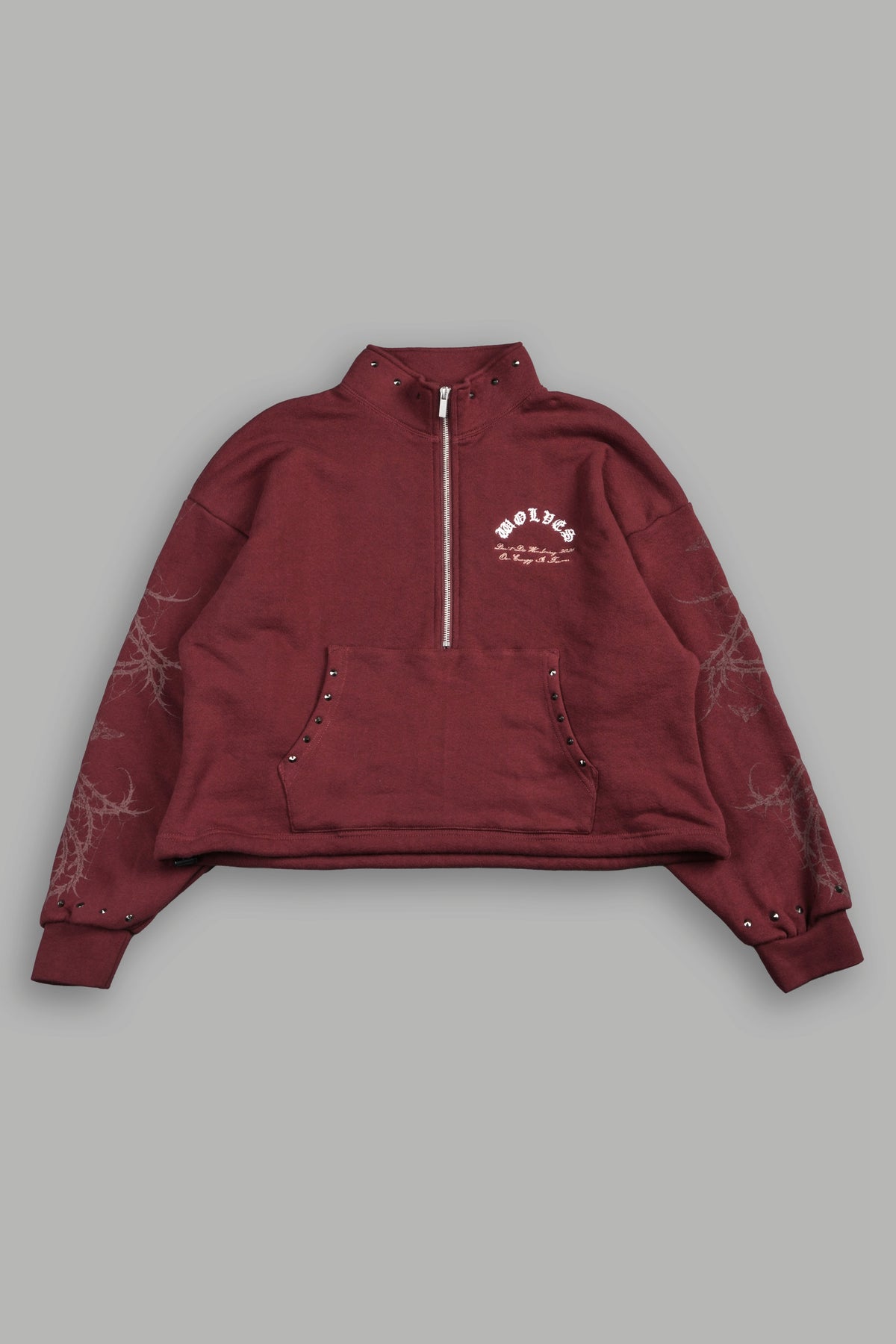 Hesh Chopper Thorns She Everson Mockneck Sweater In Oxblood