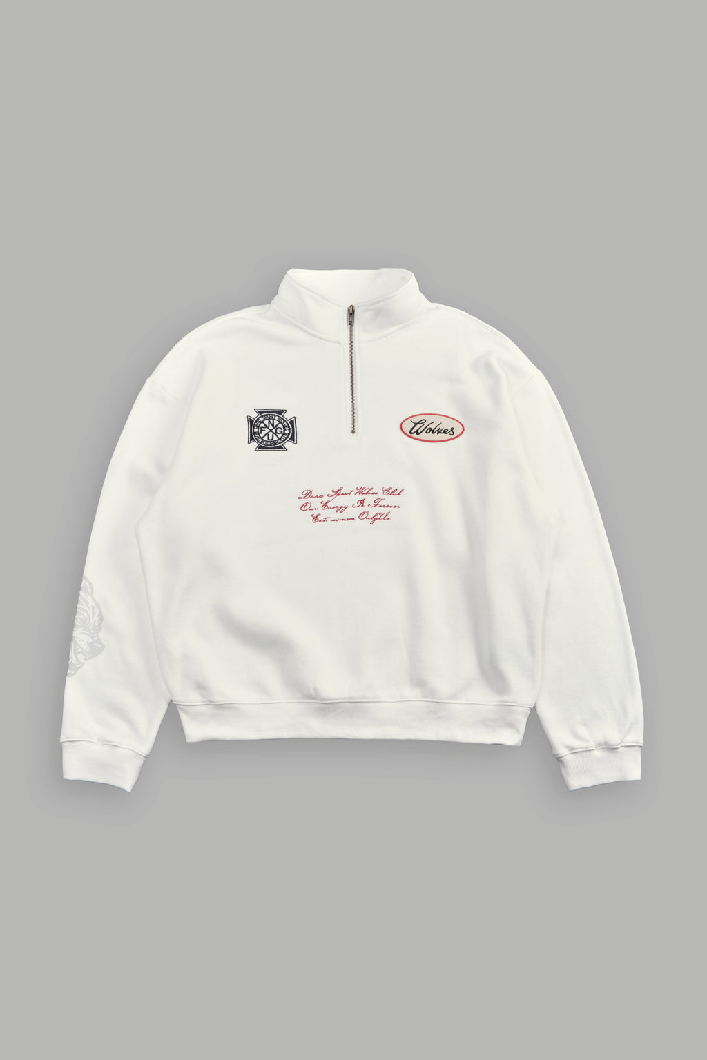 Written On Stone Duke 1/4 Zip Mock Neck in Cream
