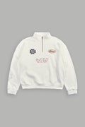 Written On Stone Duke 1/4 Zip Mock Neck in Cream