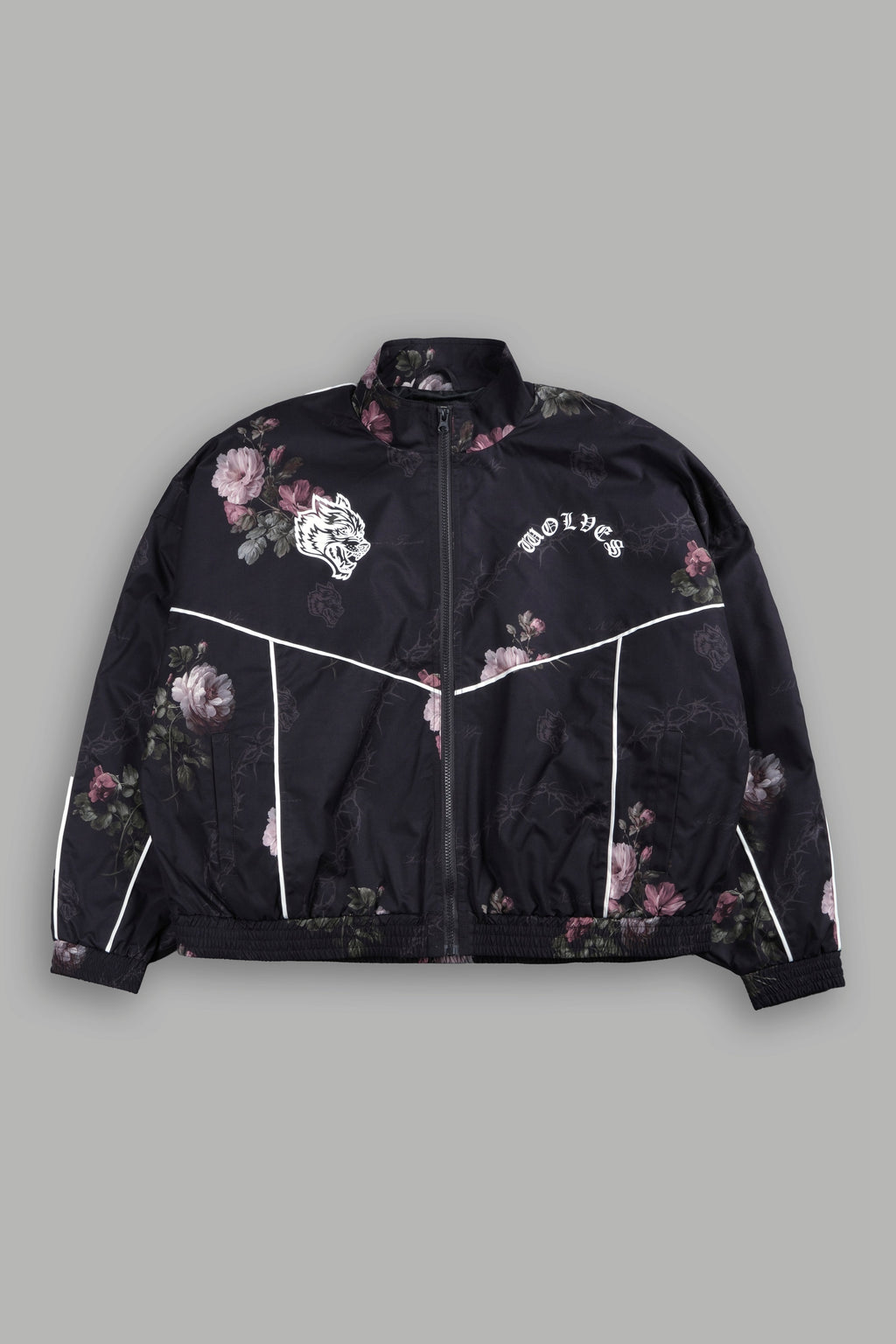 Wolf Chopper Quinn Track Jacket in Black Rose Thorn - imagem 1