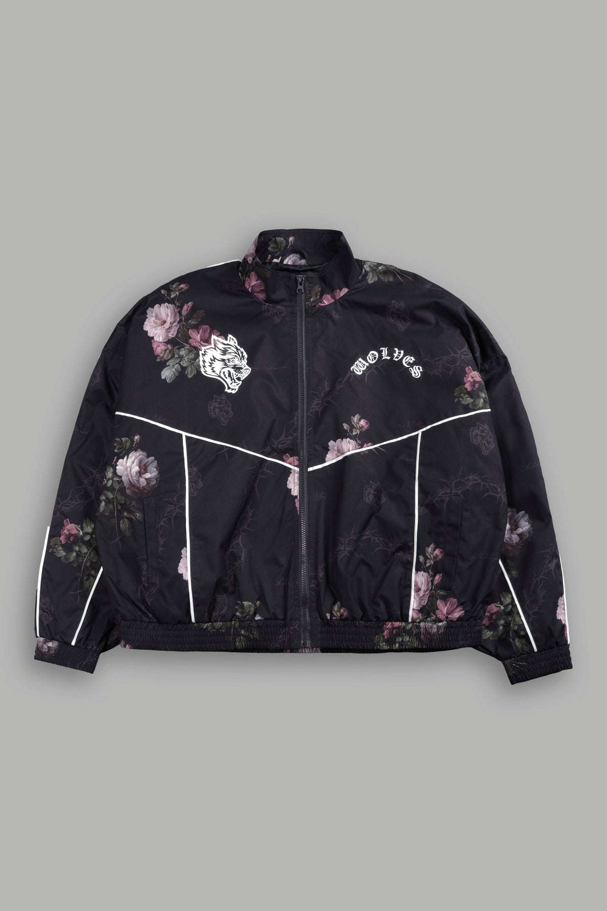 Wolf Chopper Quinn Track Jacket in Black Rose Thorn - imagem 1