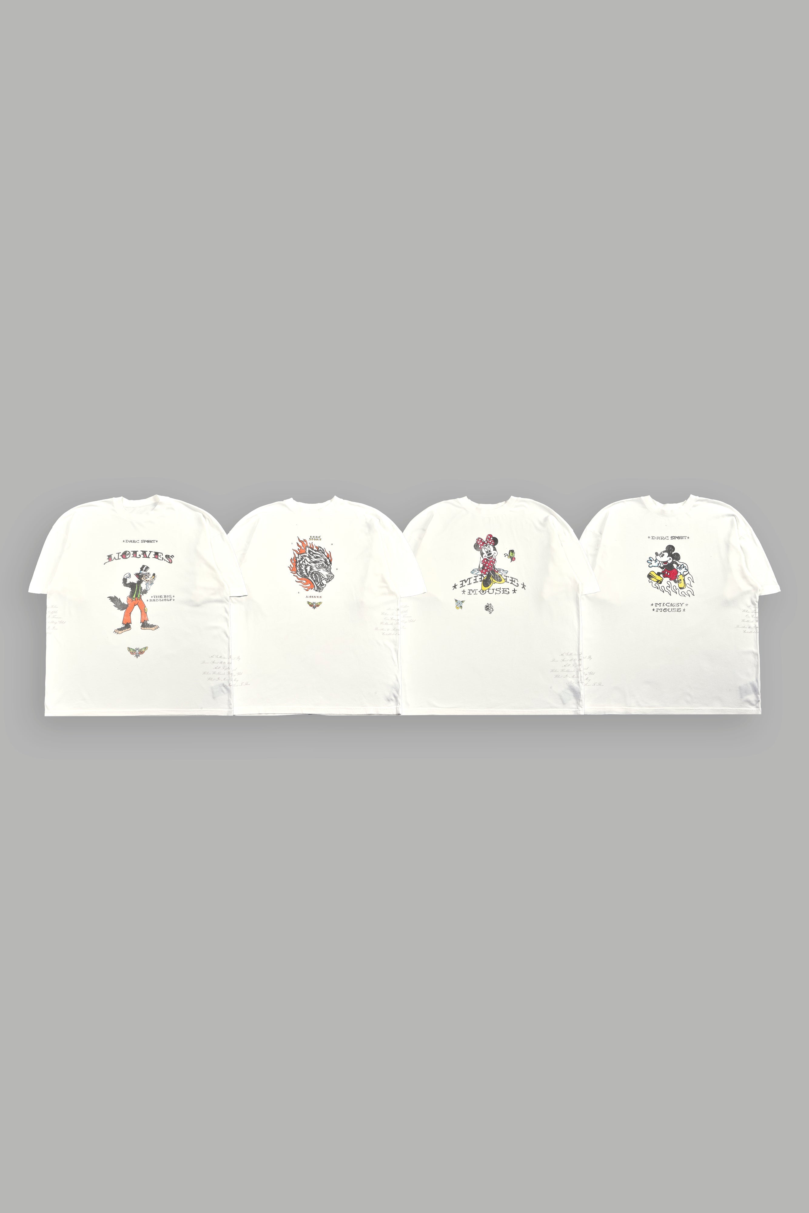 Mickey & The Wolf "Side-By-Side" Tee Box Set in Cream