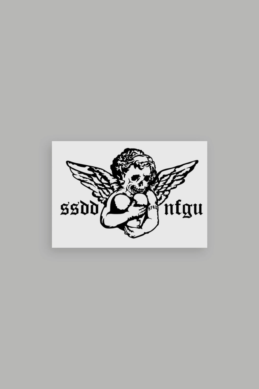 Shielded Heart Large Sticker in Black — imagem 1