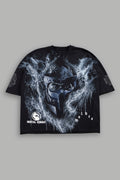 Sub-Zero Distressed Grunge Box Cut Tee V2 in Black — imagem 1