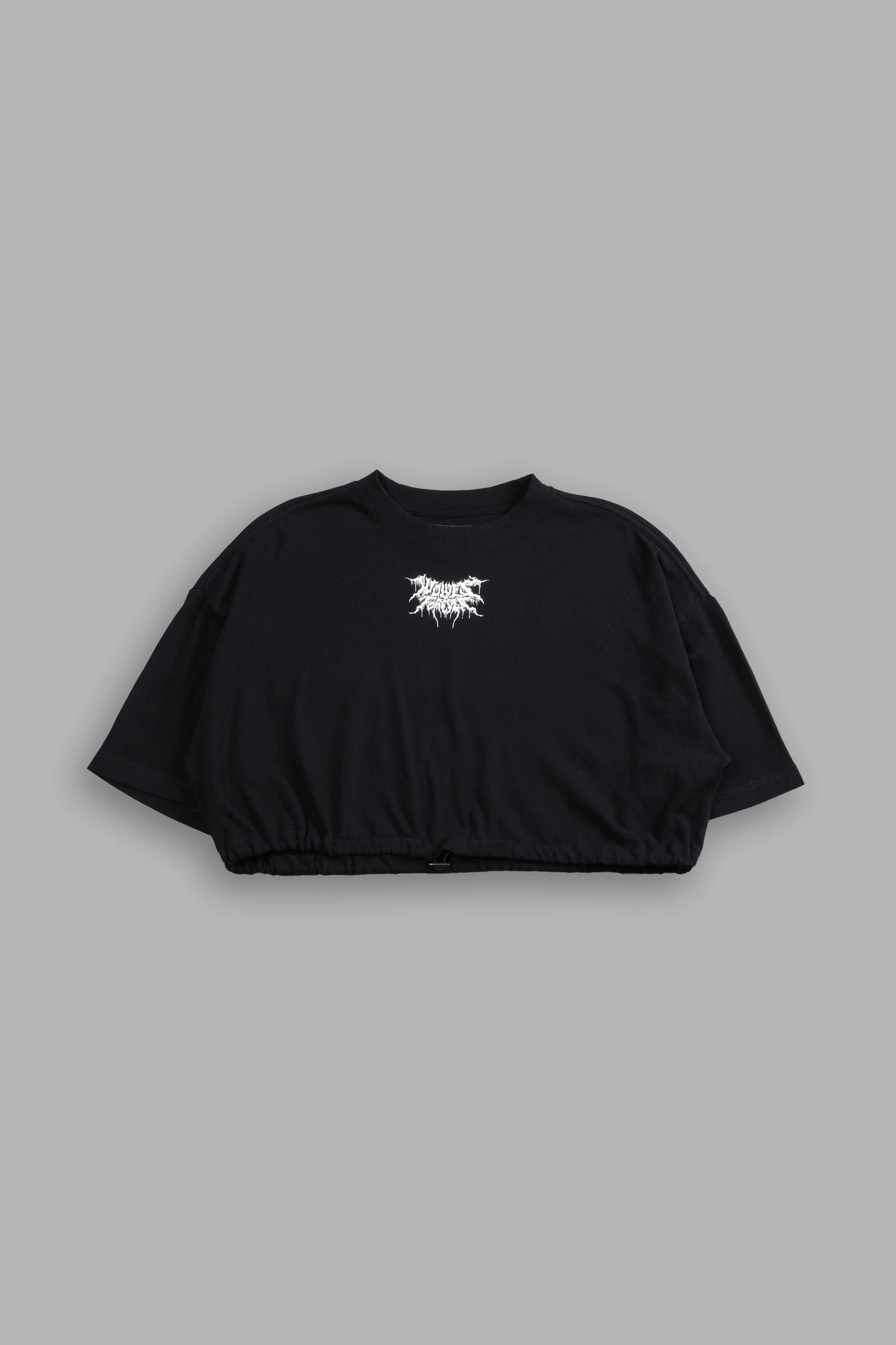 Forged From Iron Bungee Cropped Tee in Black — imagem 3