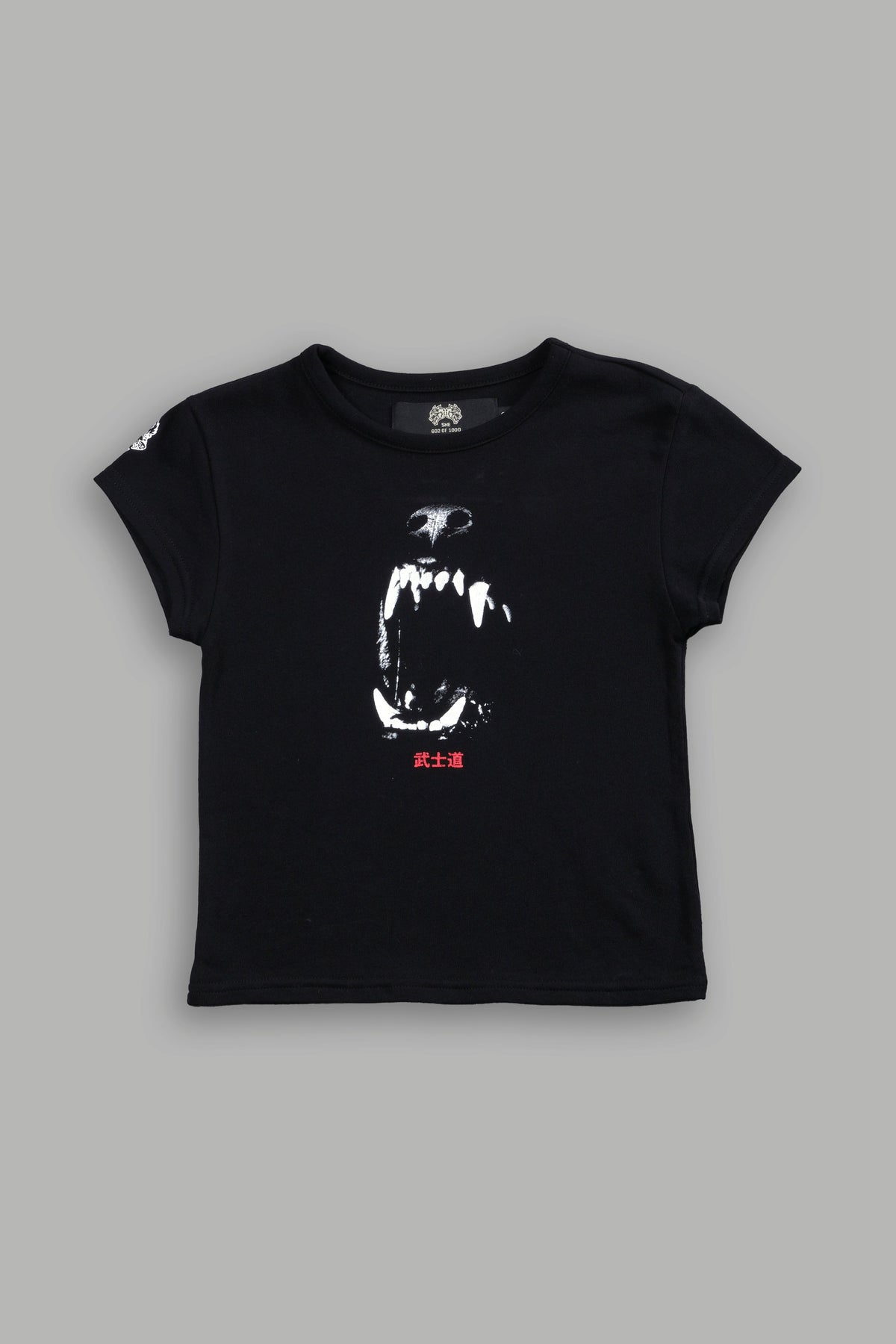 Blood Thirsty Kanji "Baby" Tee in Black - imagem 3