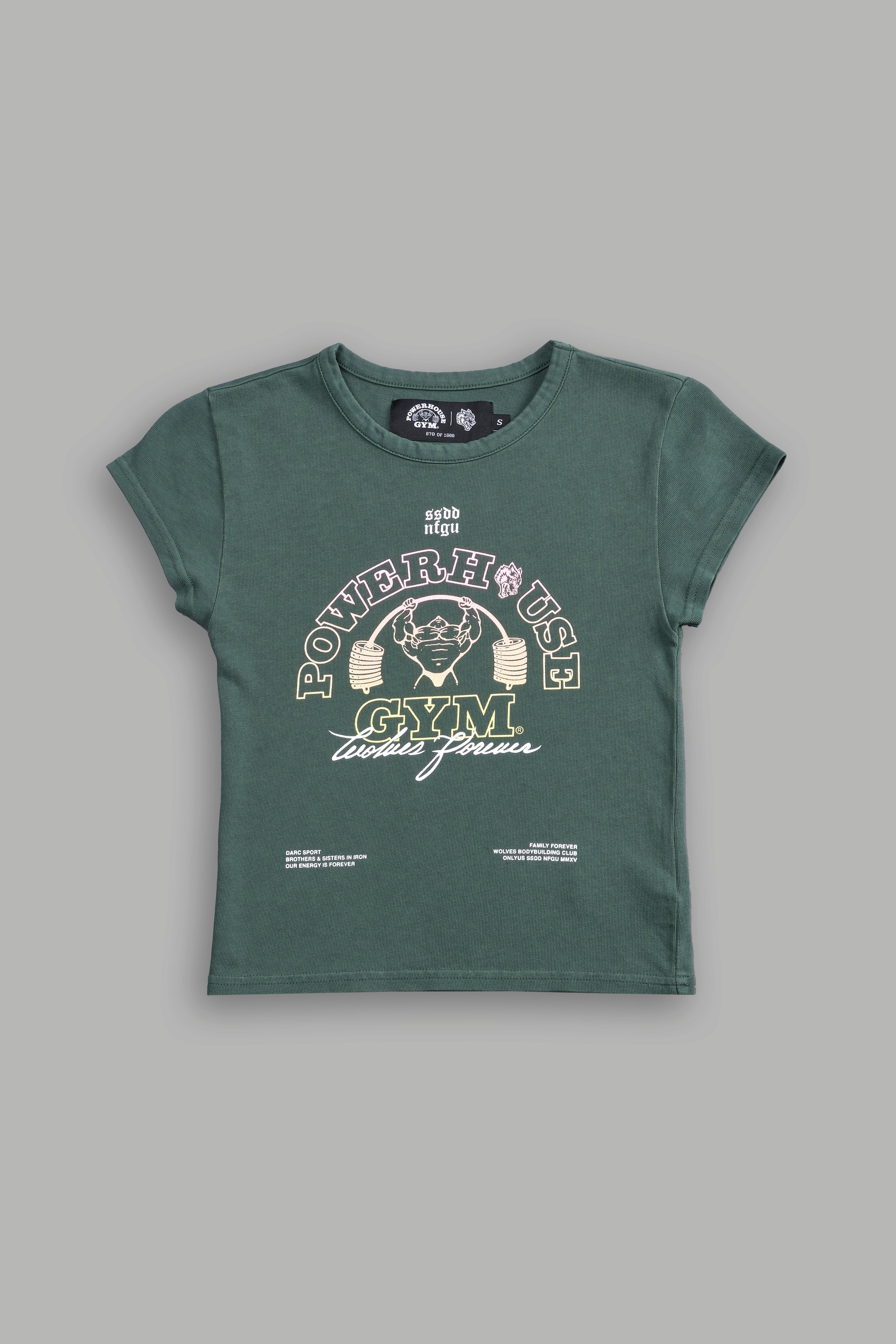 Wolves House "Baby" Tee in Norse Green — imagem 3