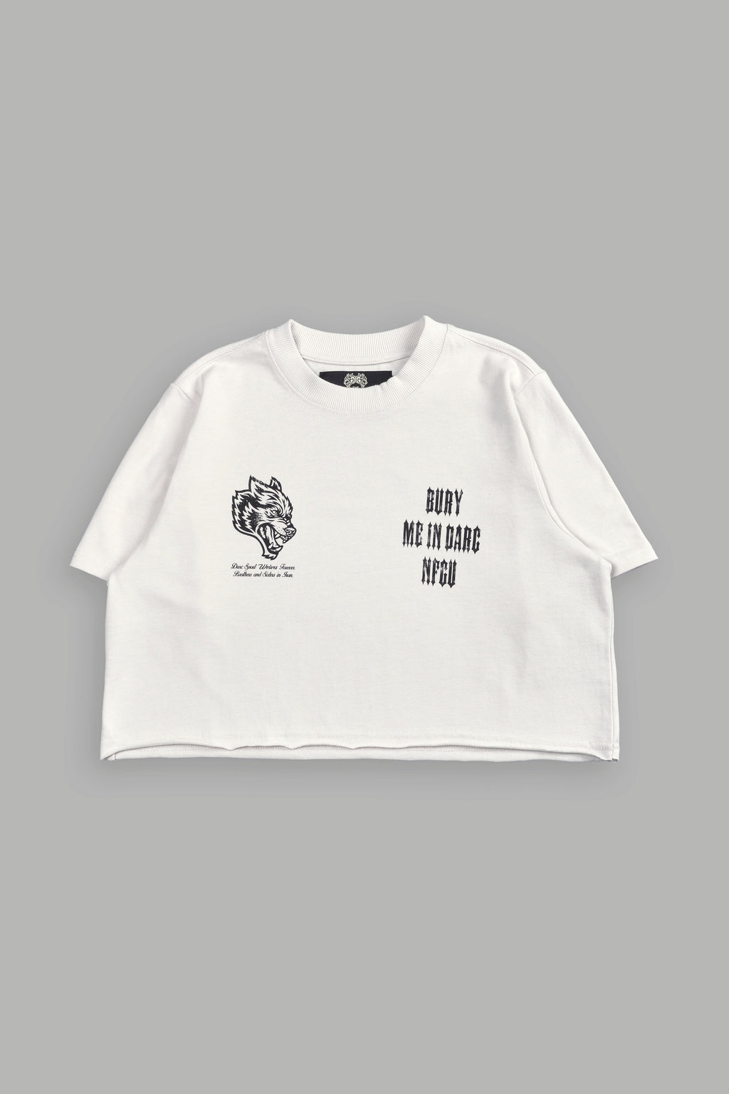 Bury Me In Darc NFGU "Premium" (Cropped) Tee in Stone — imagem 3