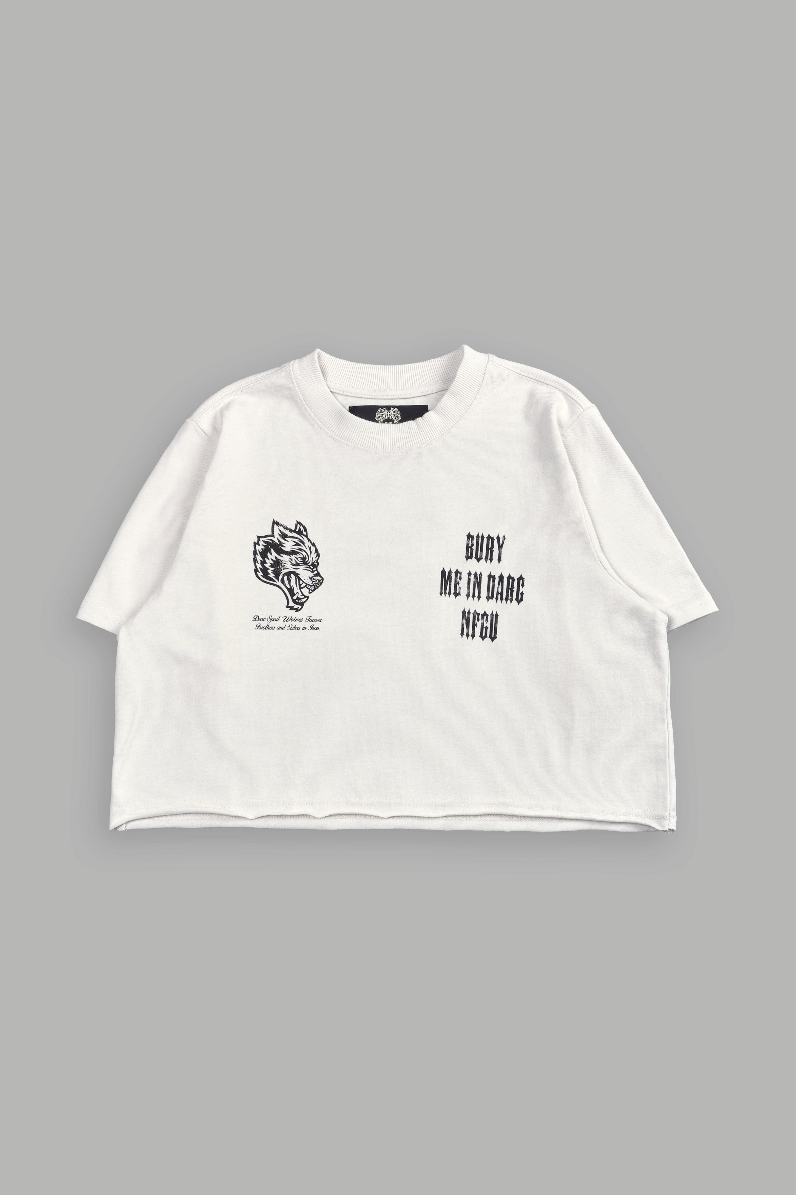 Bury Me In Darc NFGU "Premium" (Cropped) Tee in Stone — imagem 3