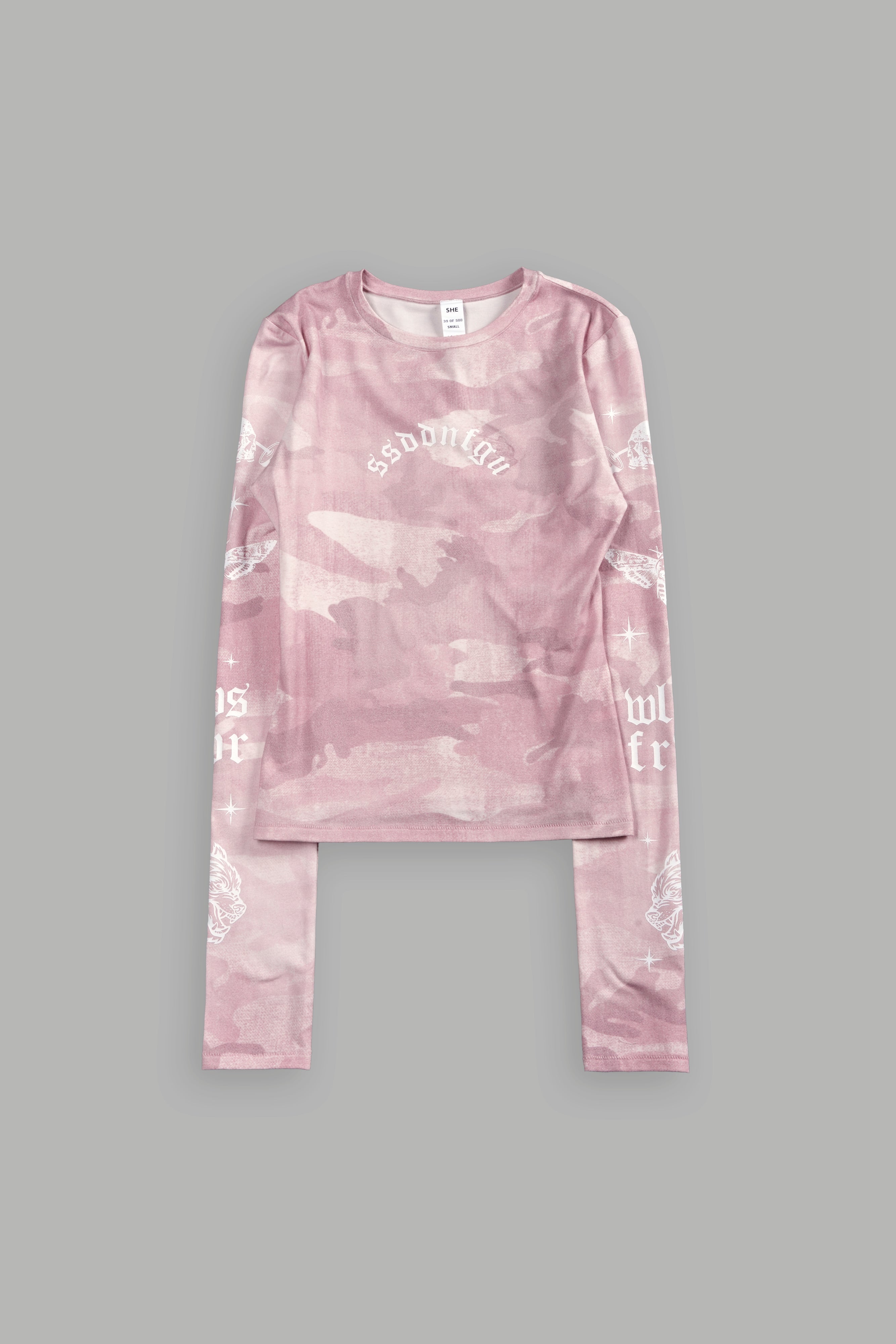 FRVR in the Stars "Eden" L/S Tee in Blush Vintage Woodland Camo — imagem 1