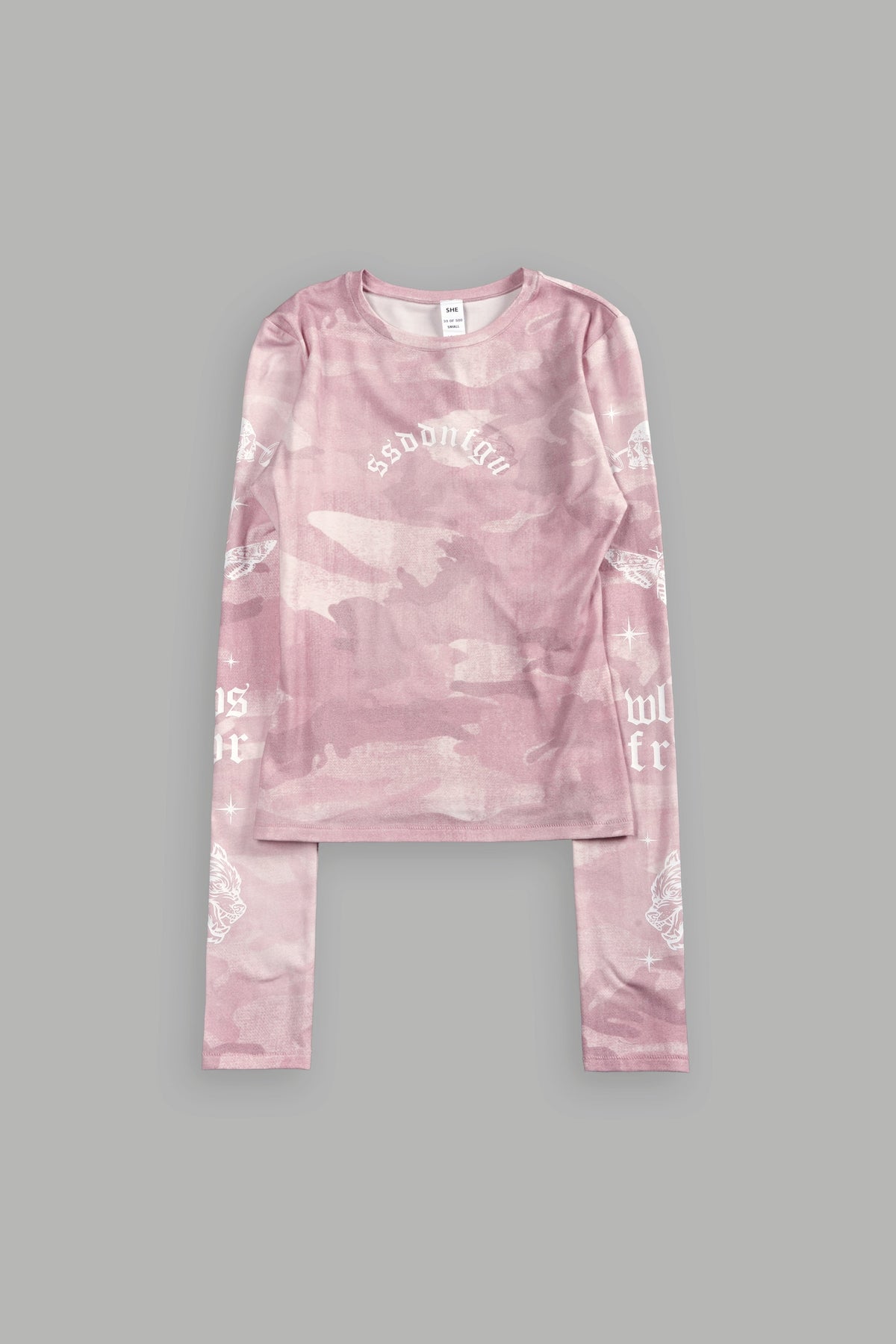FRVR in the Stars "Eden" L/S Tee in Blush Vintage Woodland Camo - imagem 1