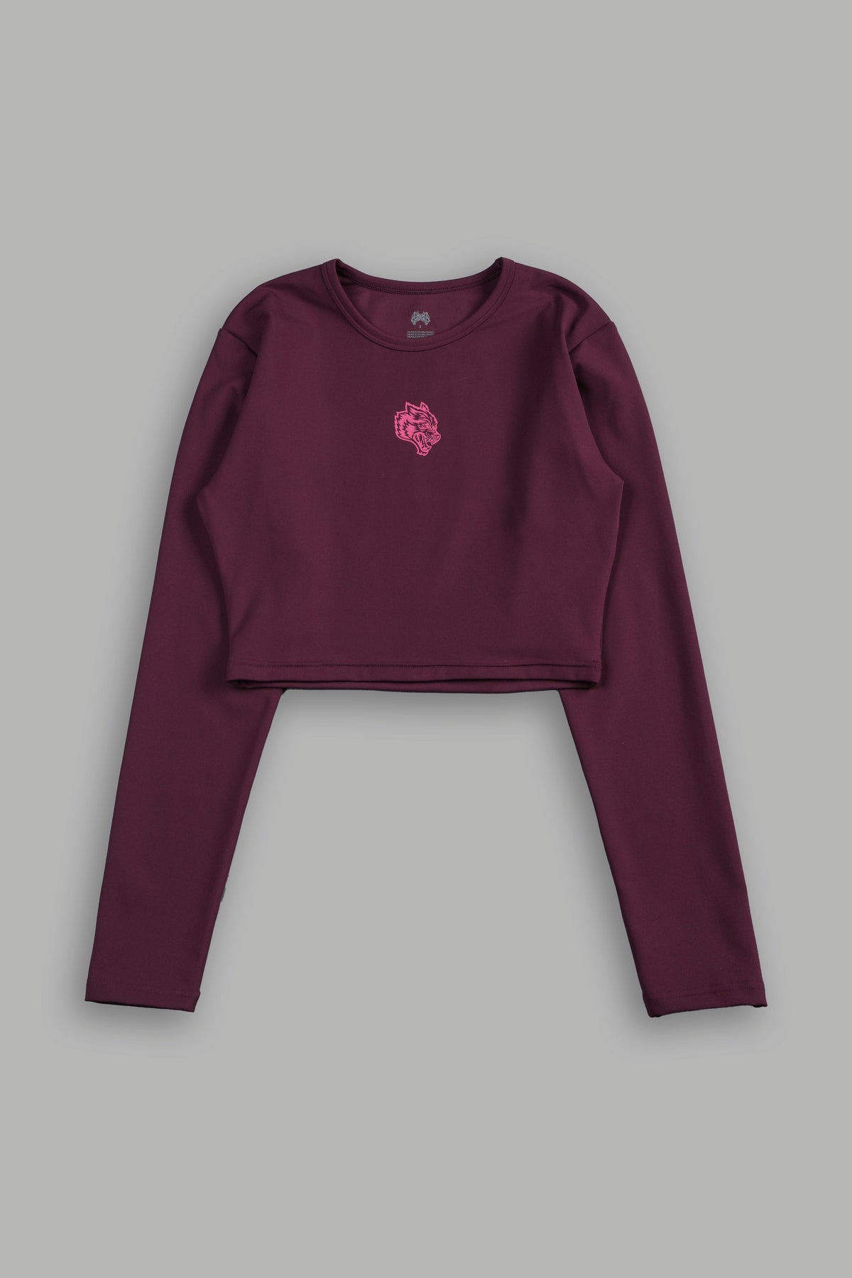 She Wolf Pyramid Energy Ls Top In Deep Cherry Red