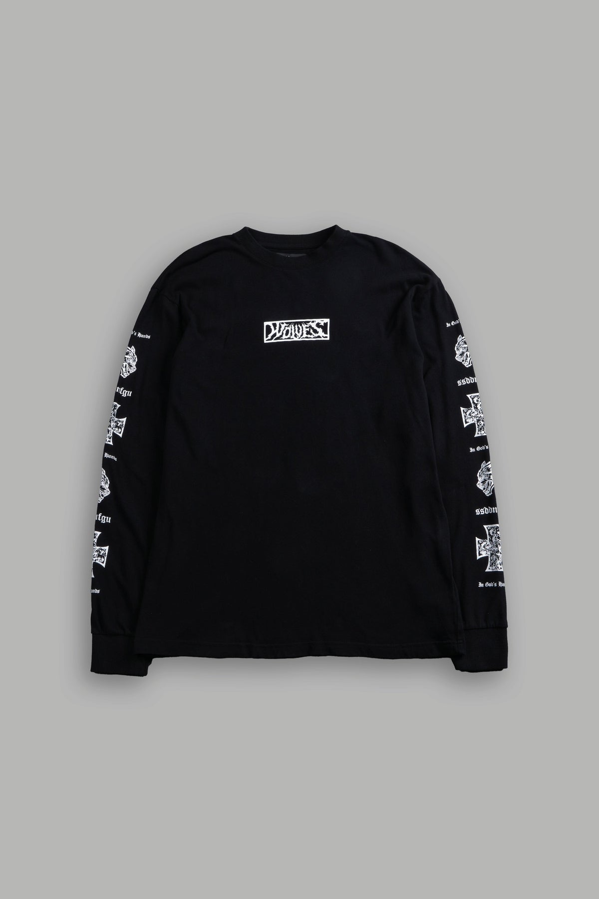 Iron Wolf Pack "Premium" L/S Tee in Black - imagem 1