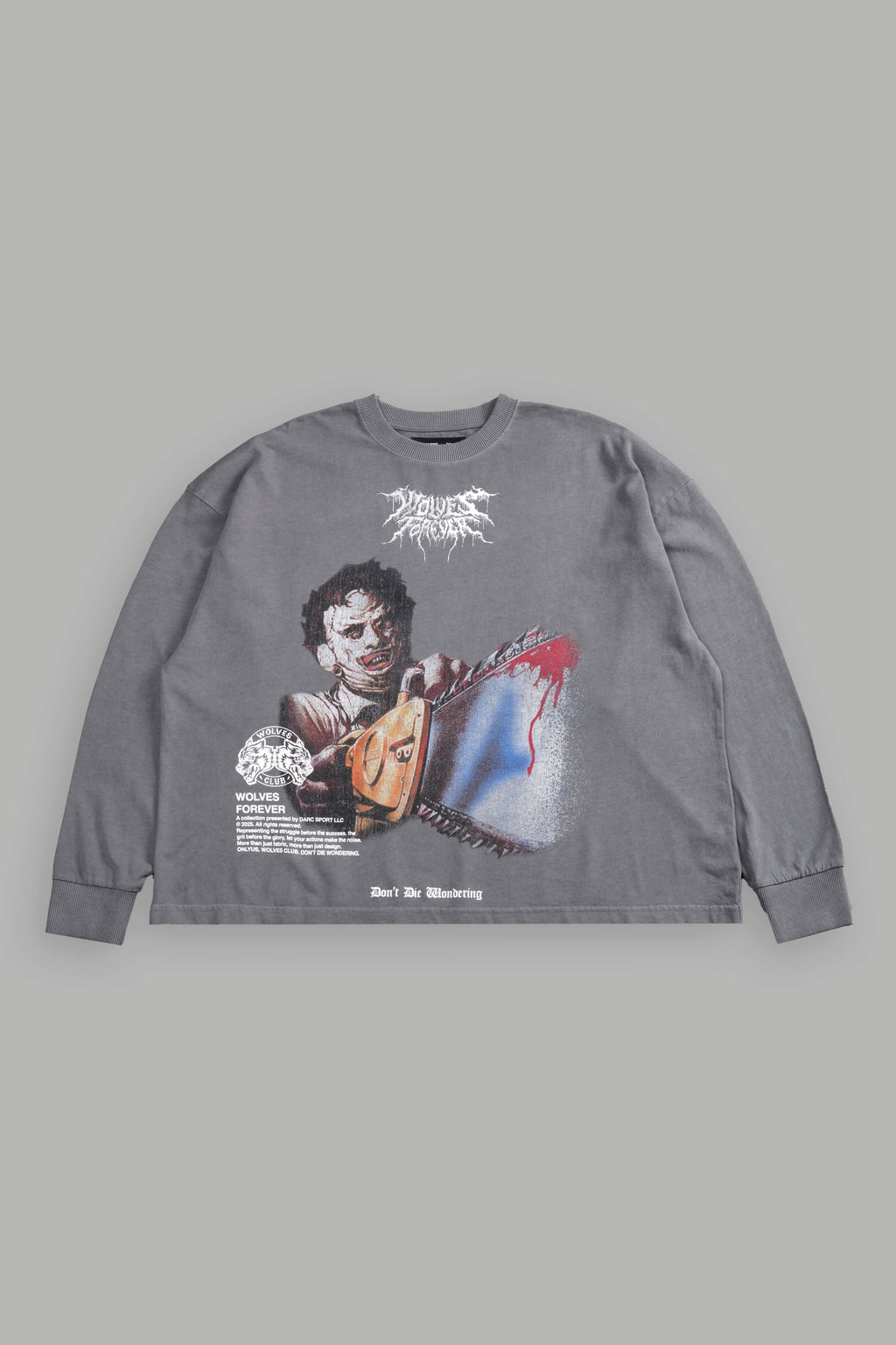Nightmare Grunge "Box Cut" L/S Tee in Dove Gray — imagem 1