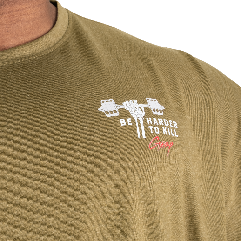 Harder To Kill Iron Tee - Army Green Melange - imagem 6