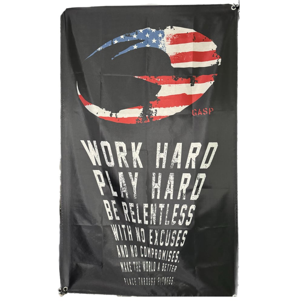 Gasp gym flag - Work Hard - imagem 1
