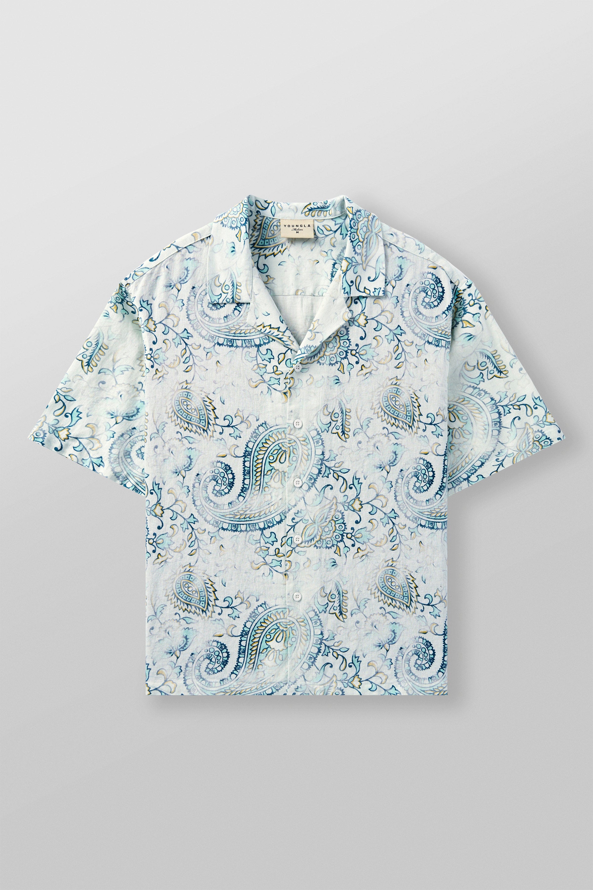 4093 - Mosaic Linen Button-Ups — imagem 8