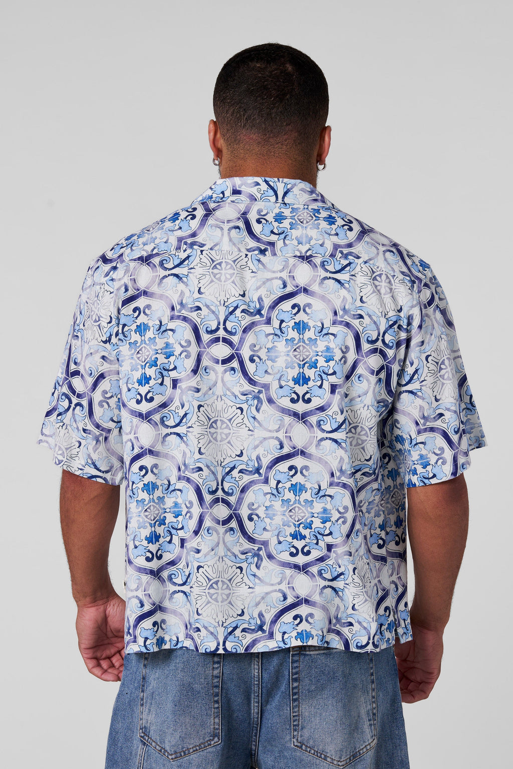 4093 - Mosaic Linen Button-Ups — imagem 5