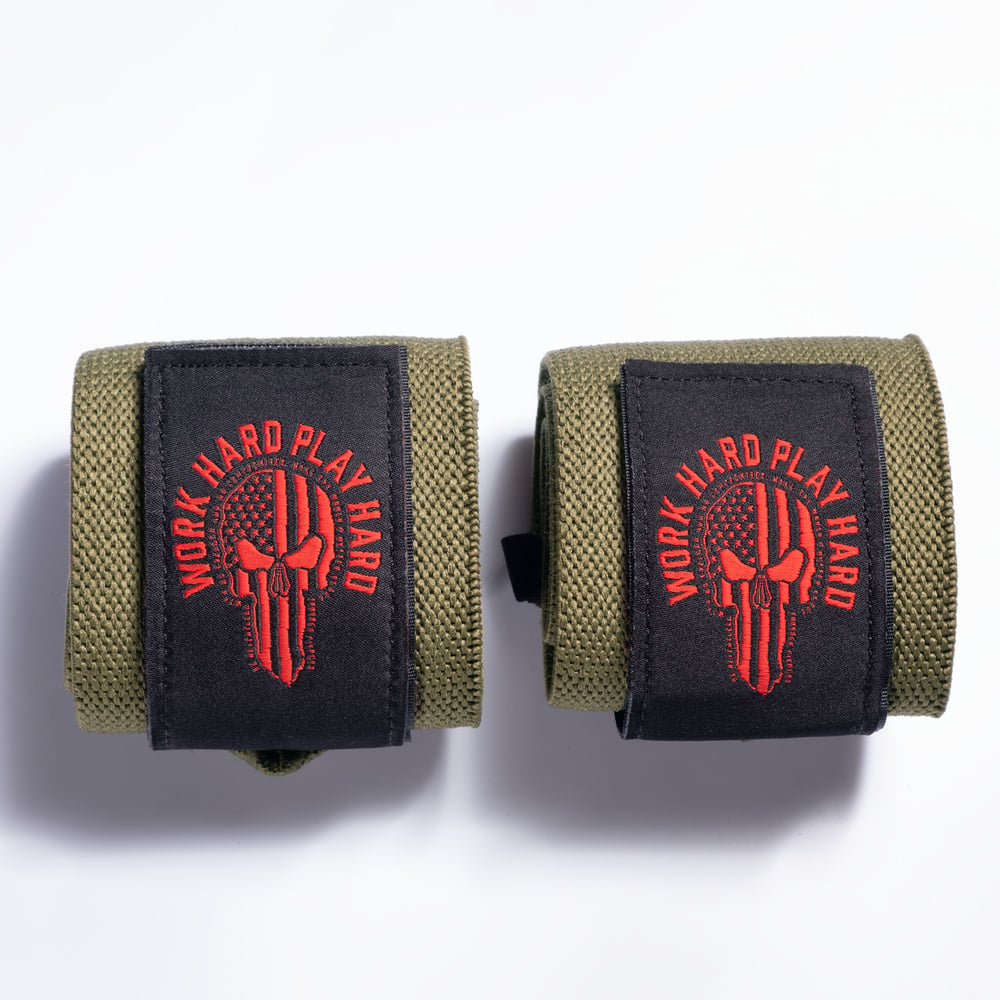 Hardcore Wrist Wraps 18 inch - Green/Red - imagem 3