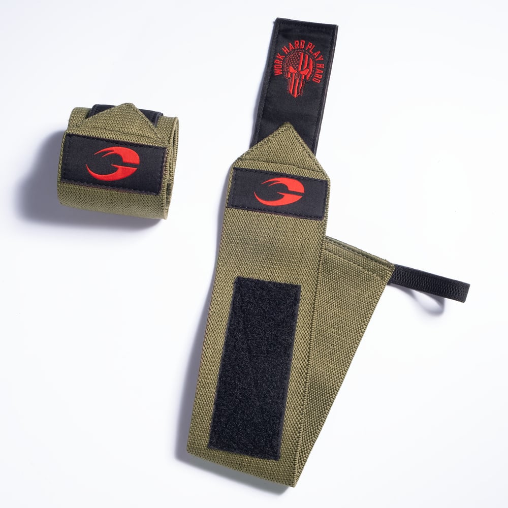Hardcore Wrist Wraps 18 inch - Green/Red - imagem 1