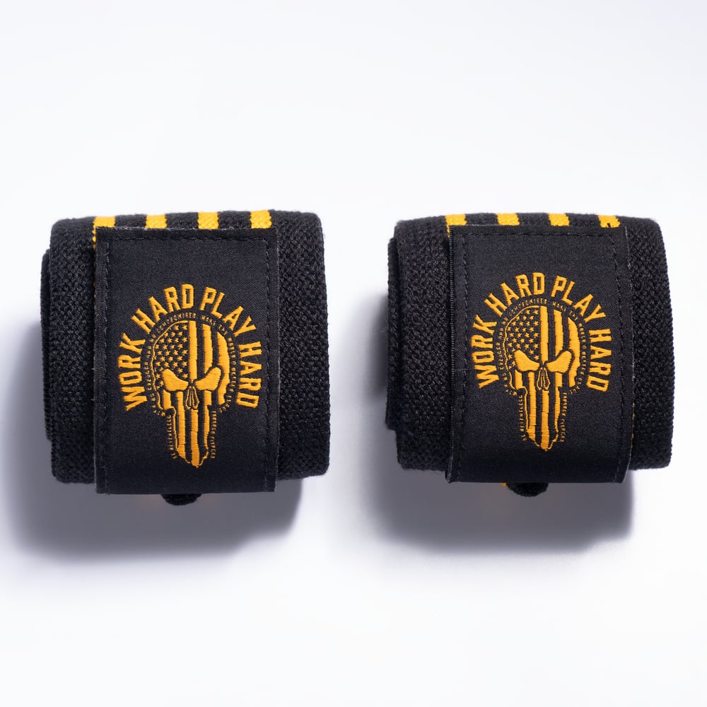 Hardcore Wrist Wraps 18 inch - Black/Yellow - imagem 3