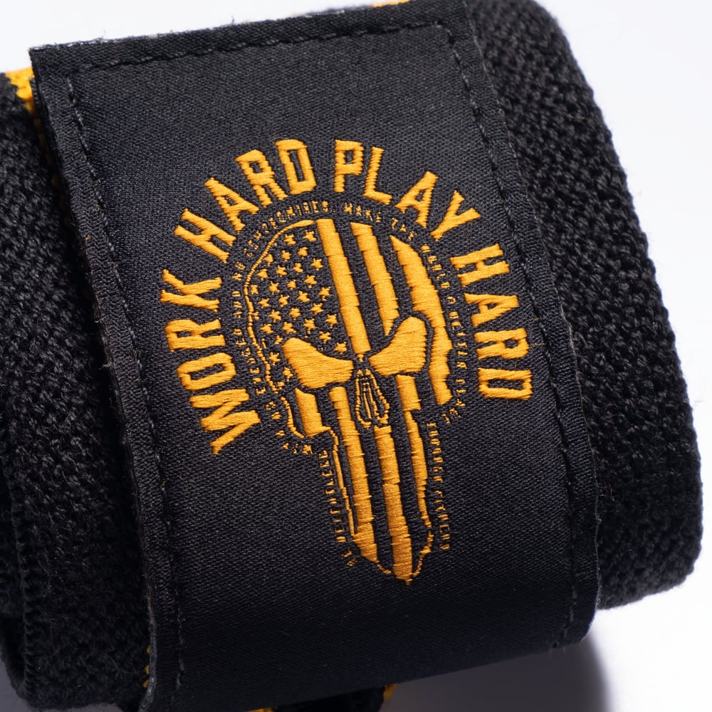 Hardcore Wrist Wraps 18 inch - Black/Yellow - imagem 4