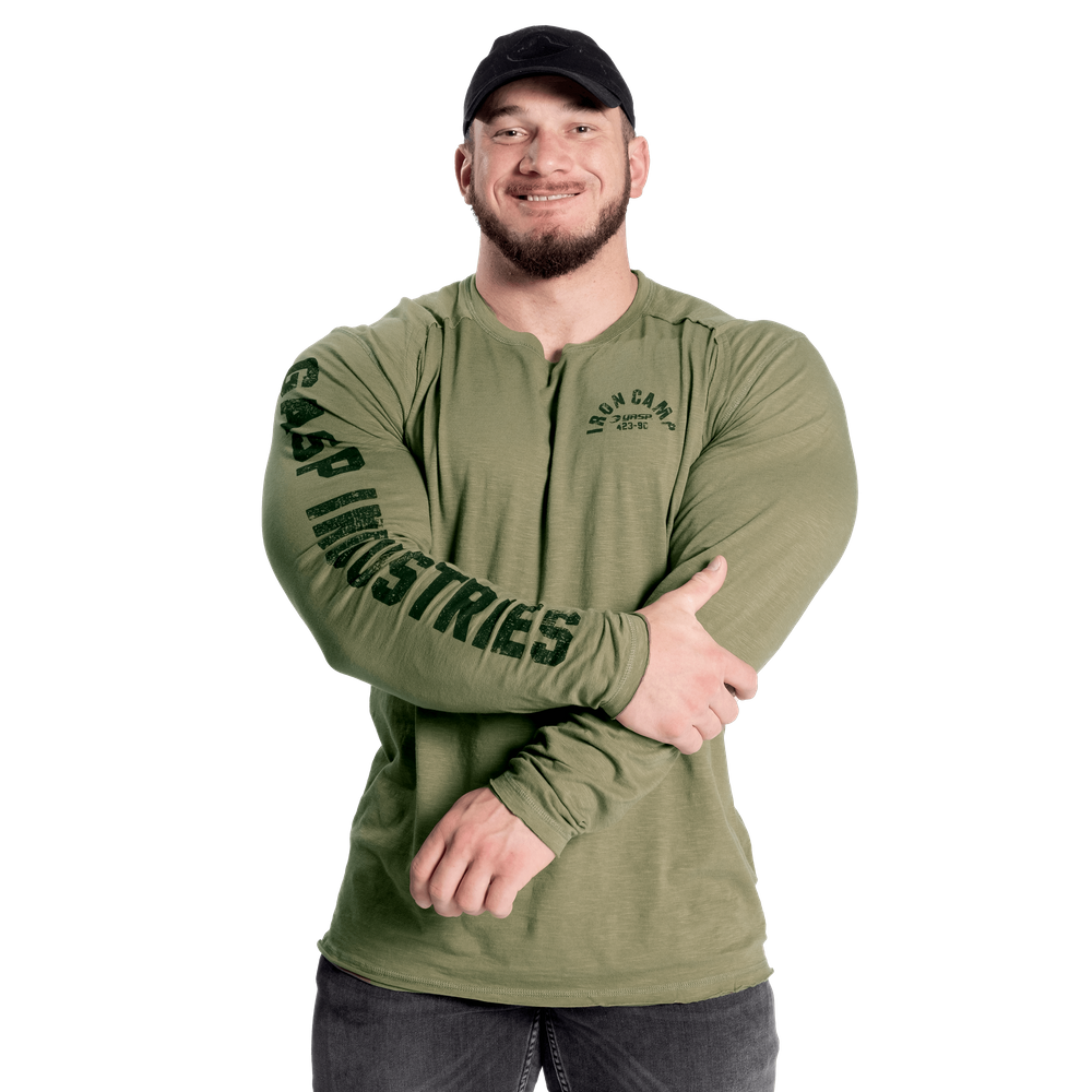 Throwback long sleeve tee - Washed Green - imagem 6