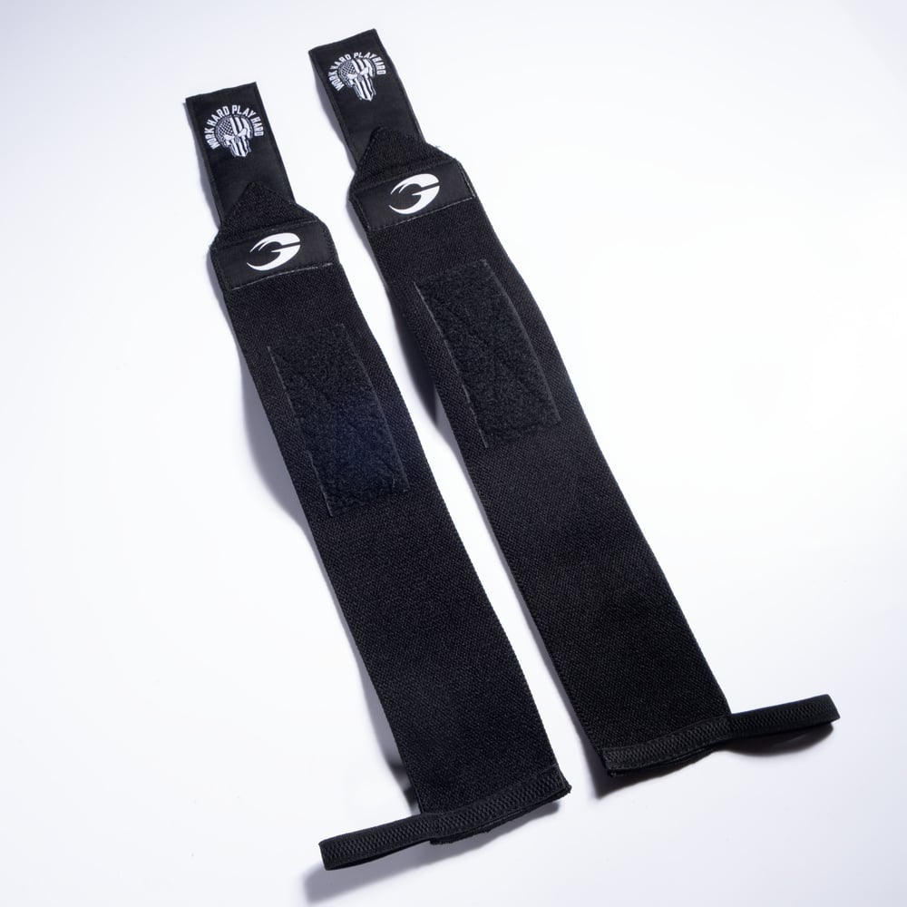 Hardcore Wrist Wraps 18 inch - Black/White - imagem 2