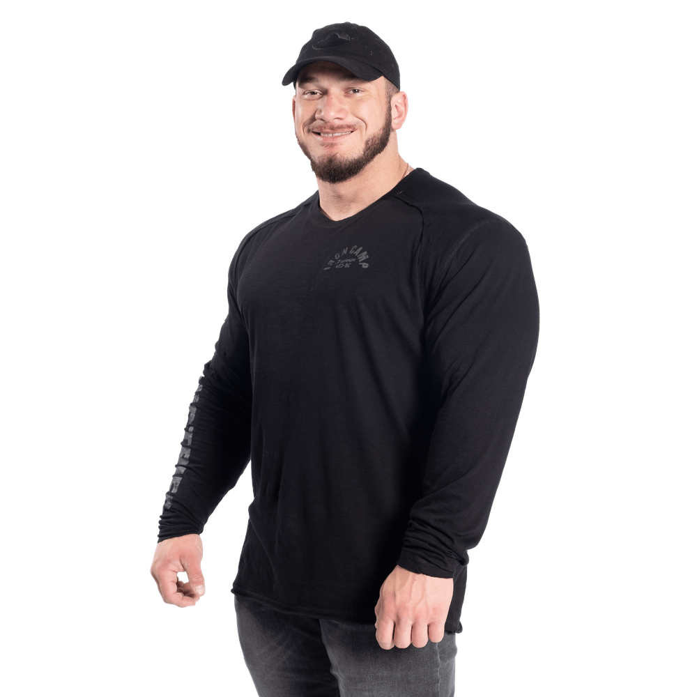 Throwback long sleeve tee - Black - imagem 3
