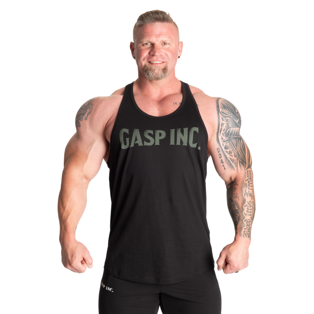 Gasp Essential T-Back - Black/Green - imagem 1