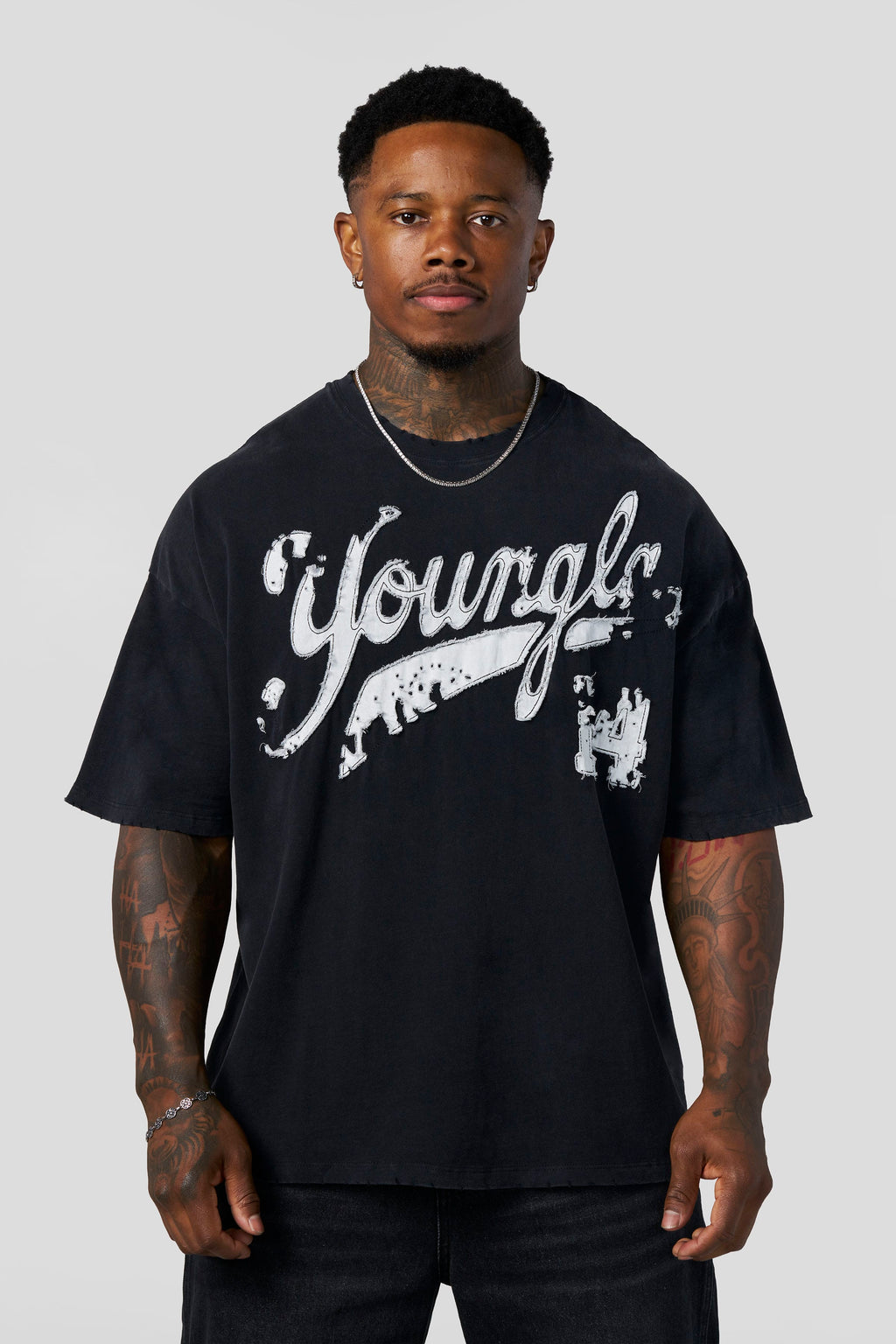 4182 - Distressed Script Tees — imagem 7