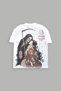Shinigami'S Embrace Premium Oversized Tee in White — imagem 1