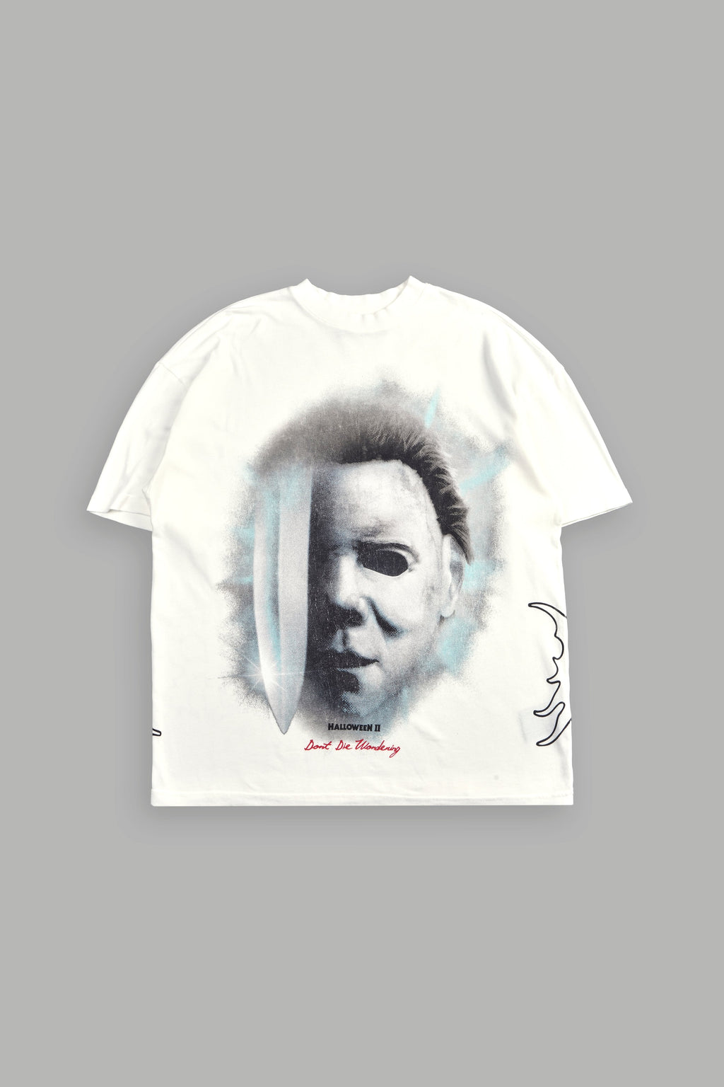 Night Blade Premium Oversized Tee In Cream